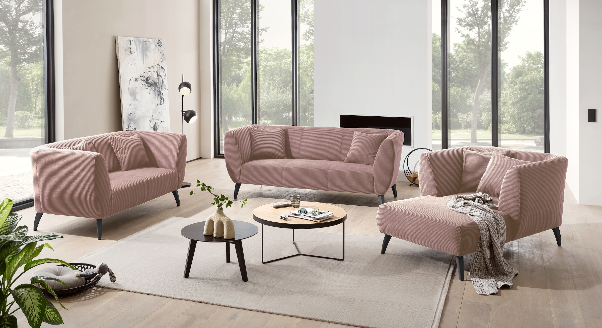 INOSIGN 2-Sitzer zwei verschiedene Fussfarben wählbar