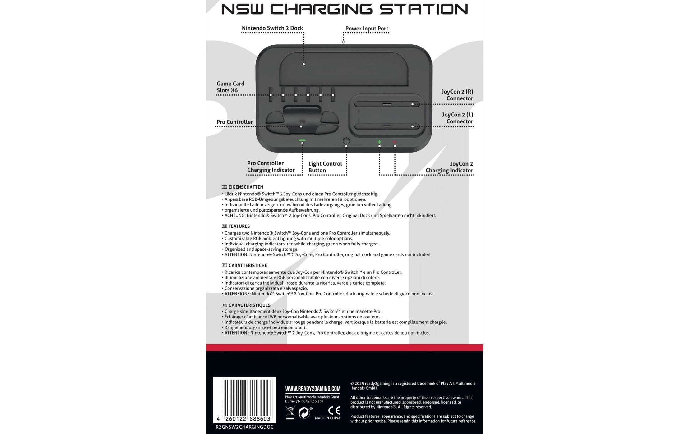   Ladestation »GAME NSW 2 Charging Dock«