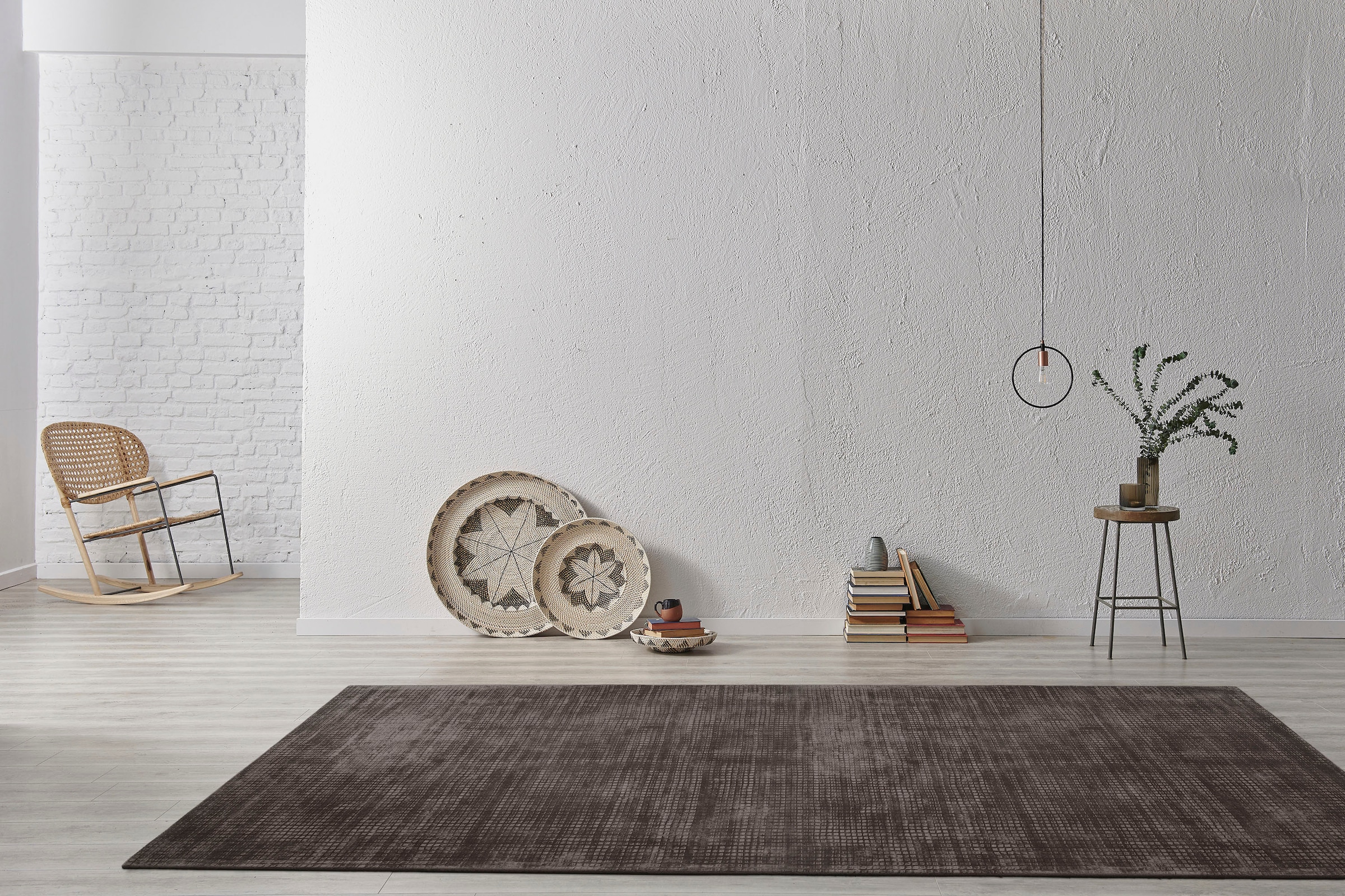 Padiro Tapis »Bridget 125« Rectangulaire 10 mm Höhe Velours ras, structure haute-basse avec look vintage