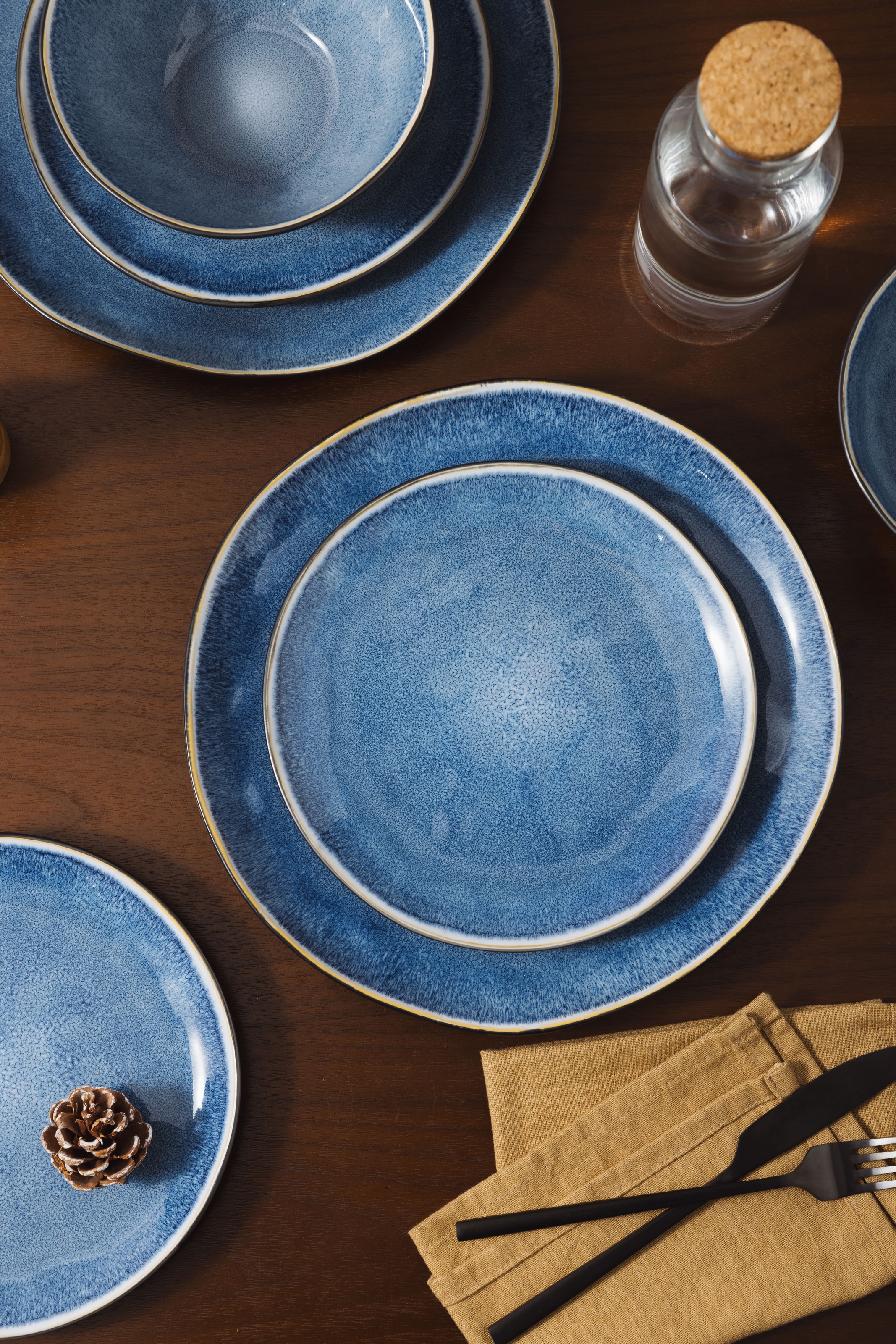 GOODproduct Tafelservice »Teller Set, Service Allden« Teller Set, jedes Stück ein Unikat, 12 Teile, für 4 Personen