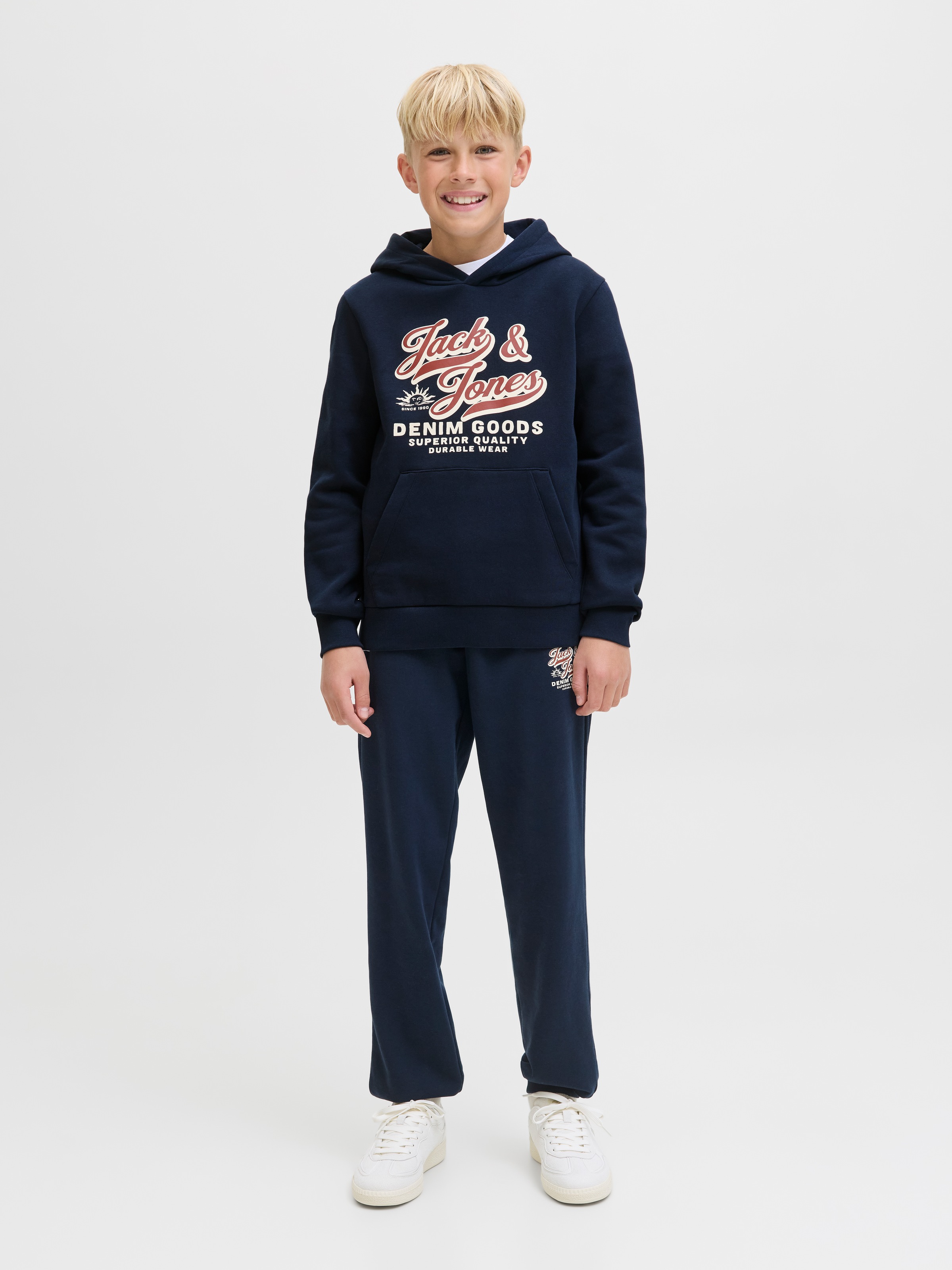 Jack & Jones Junior Kapuzensweatshirt »JJELOGO SWEAT HOOD 2 COL AW25 NOOS JNR«
