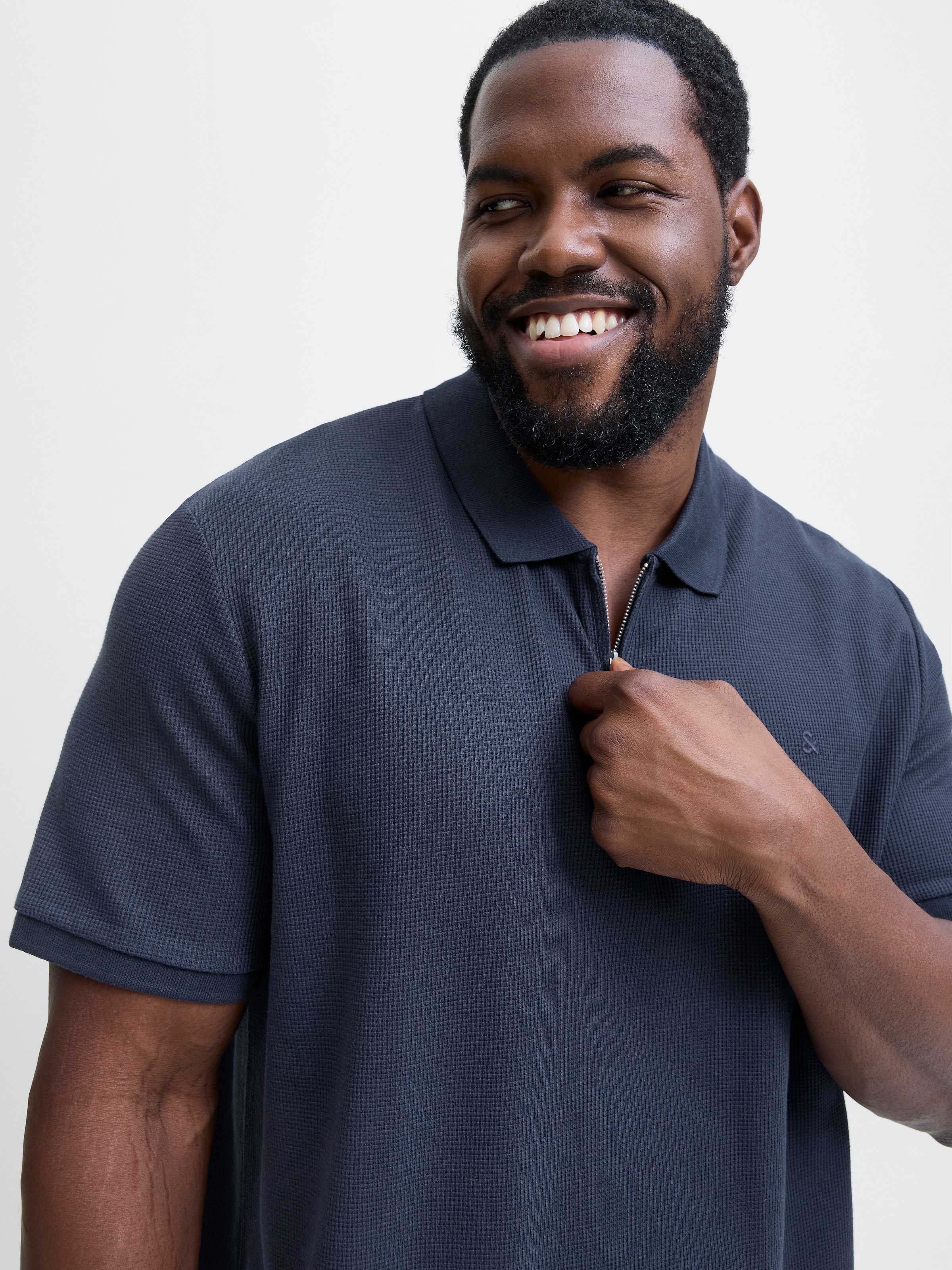 Jack & Jones PlusSize Poloshirt »JJEAUSTIN ZIP POLO SS NOOS PLS«