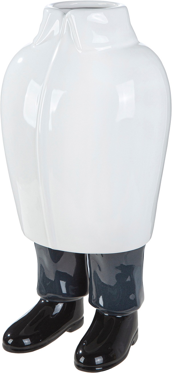 GILDE Vase de table »Vase Mann Mr. weiss H. 34 cm« Vase, M., vase visage, humoristique, masculin, idée cadeau