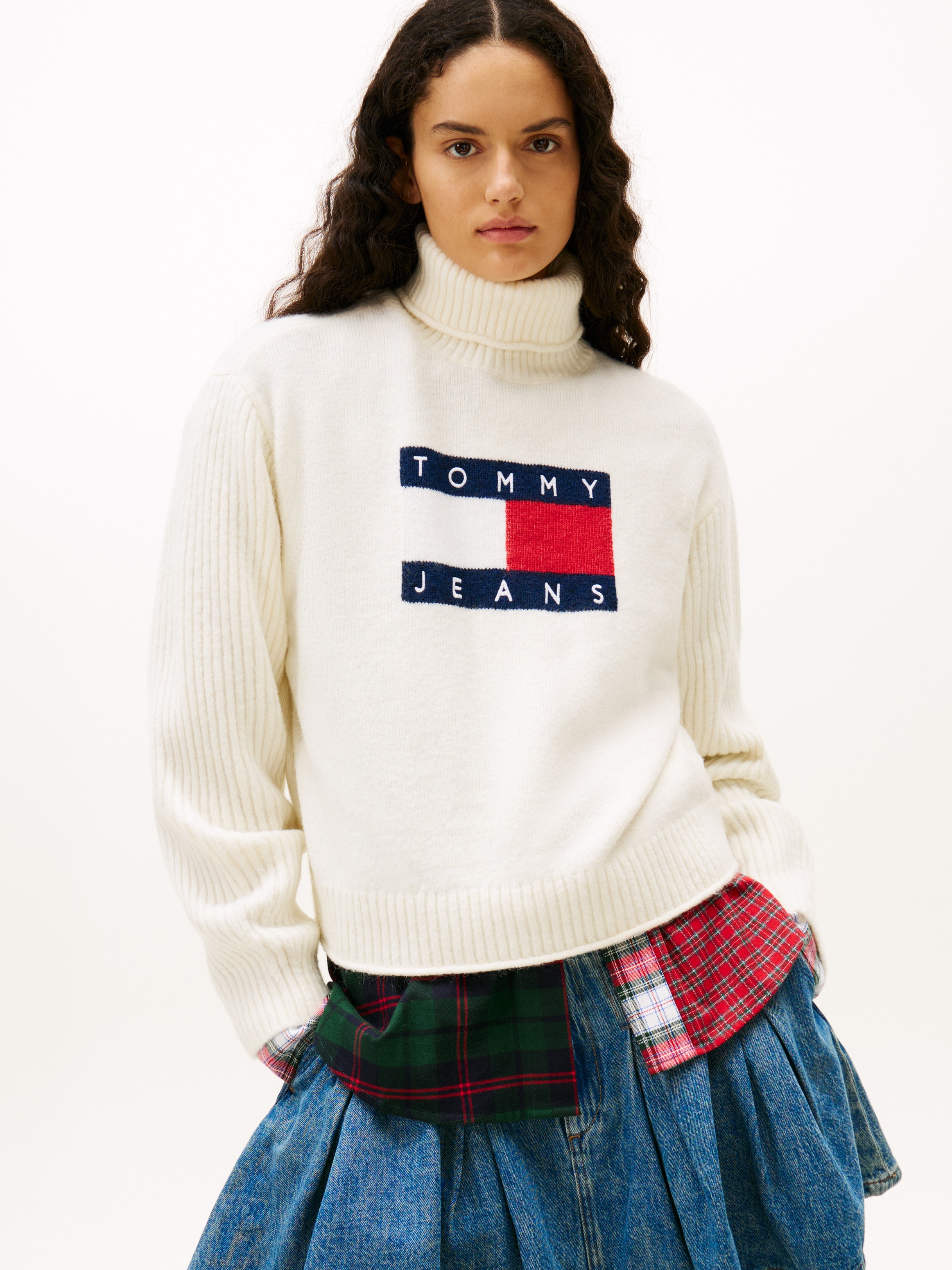 Tommy Jeans Rollkragenpullover »TJW TURTLENECK FLAG SWEATER EXT«