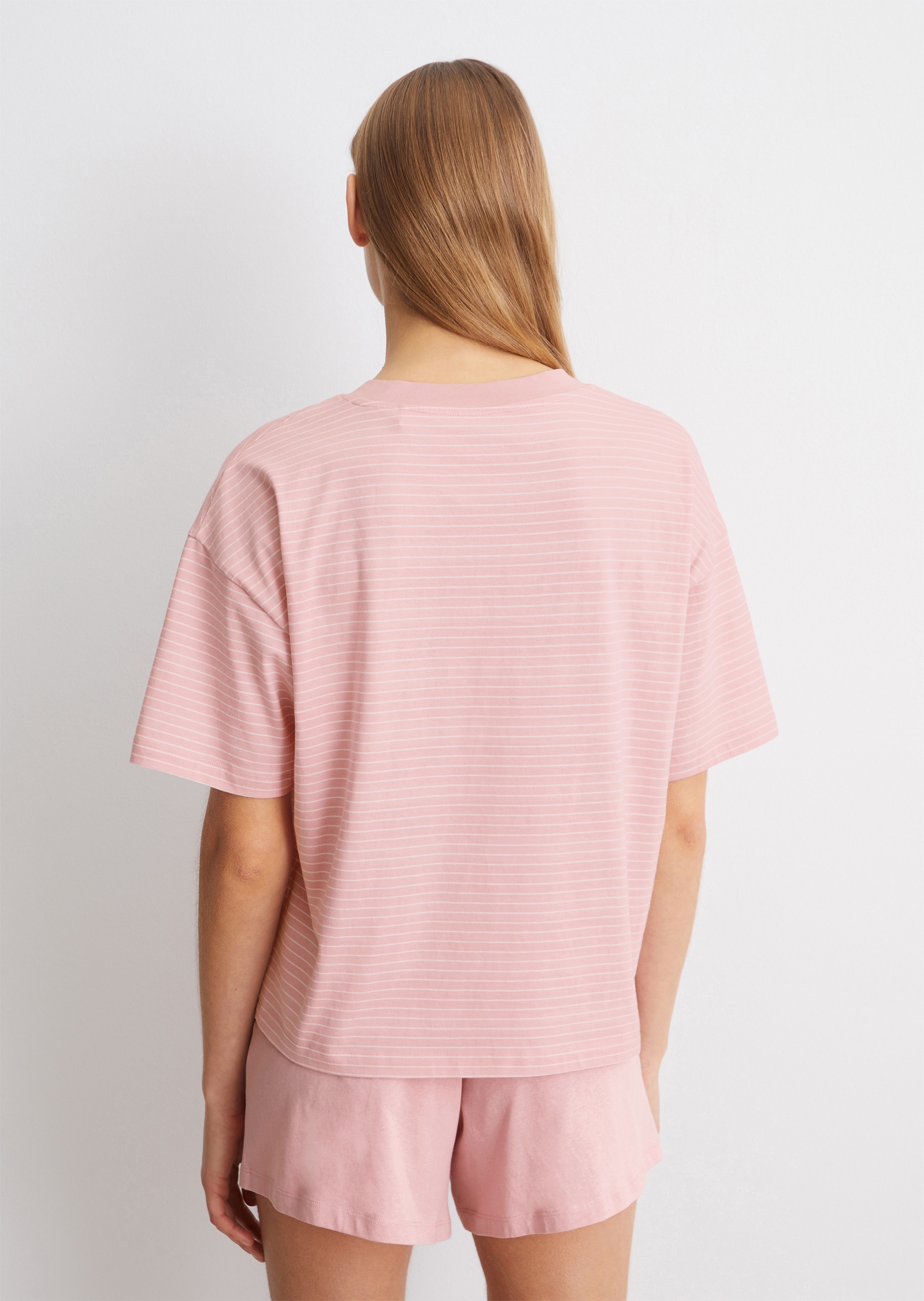 Marc O'Polo Shorty 2 tlg. Kurzarm, mit Rundhalsausschnitt, elastisch