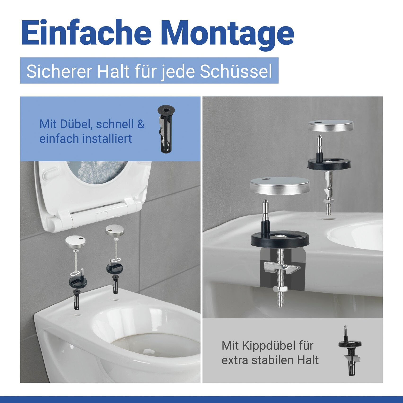 WENKO Siège de WC »Astera« duroplast, avec fermeture amortie