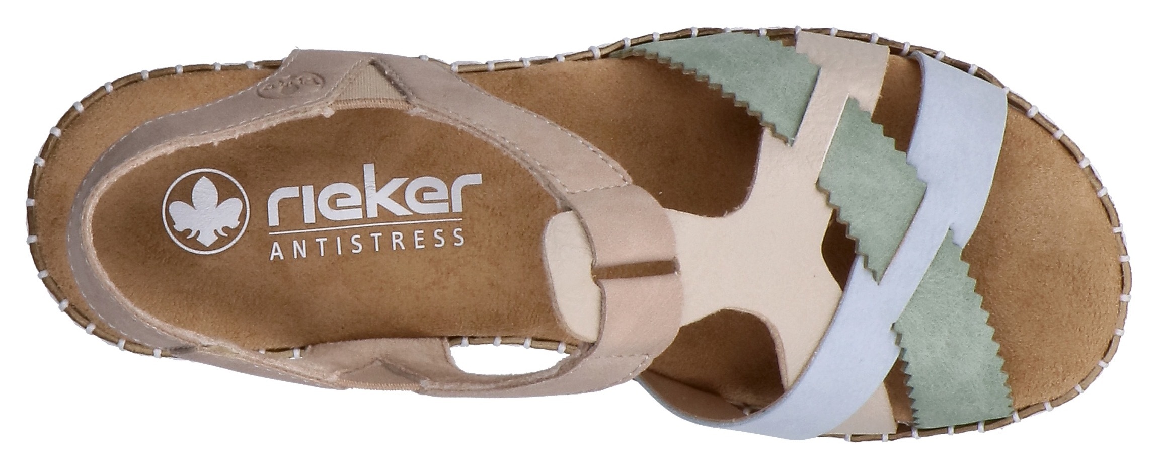 Rieker Sandale  Sommerschuh, Keilsandalette, Schlupfschuh mit Gummizug