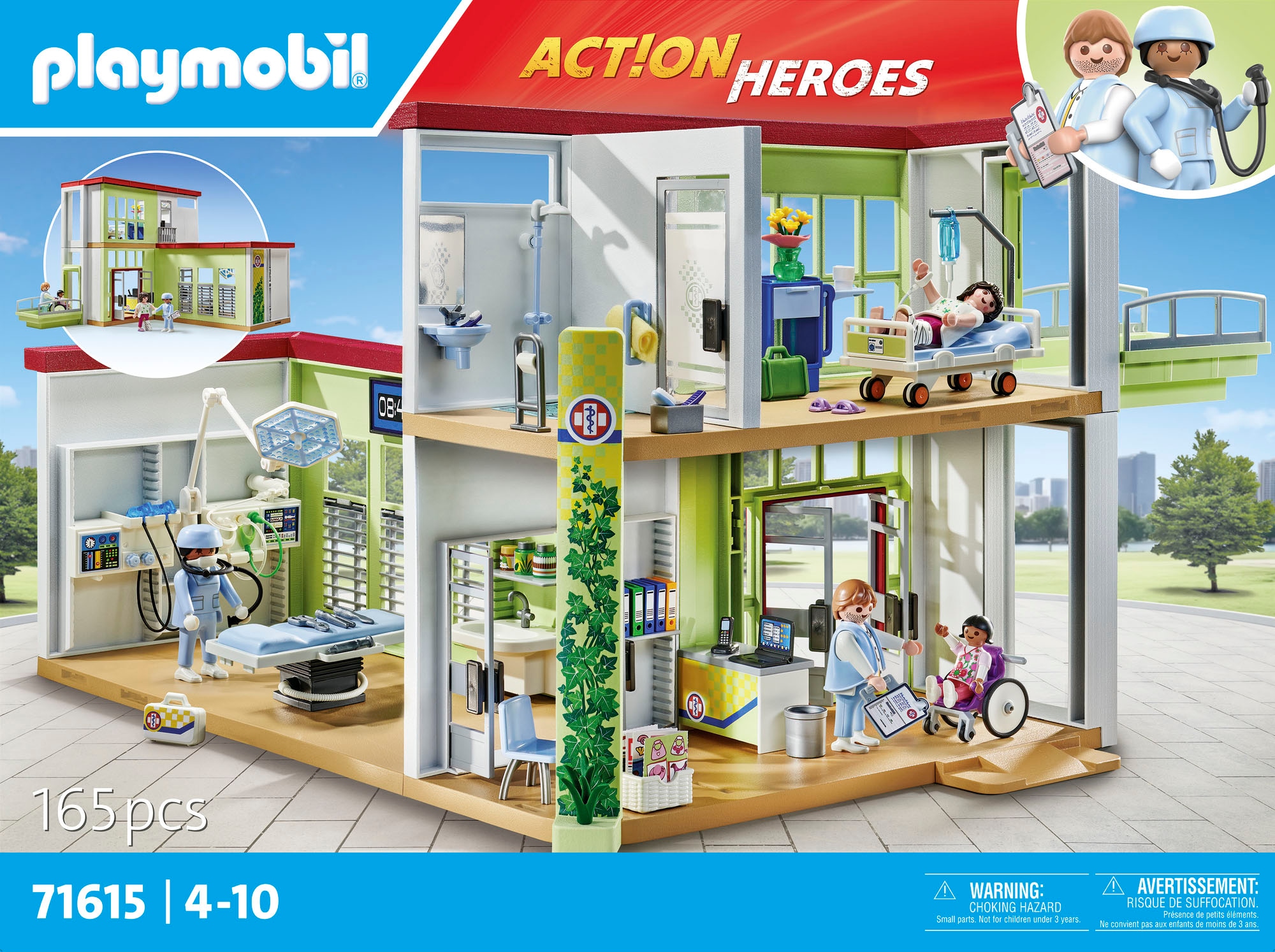 Playmobil® Jeu de construction »Modernes Krankenhaus (71615), Action Heroes« Made in Europe