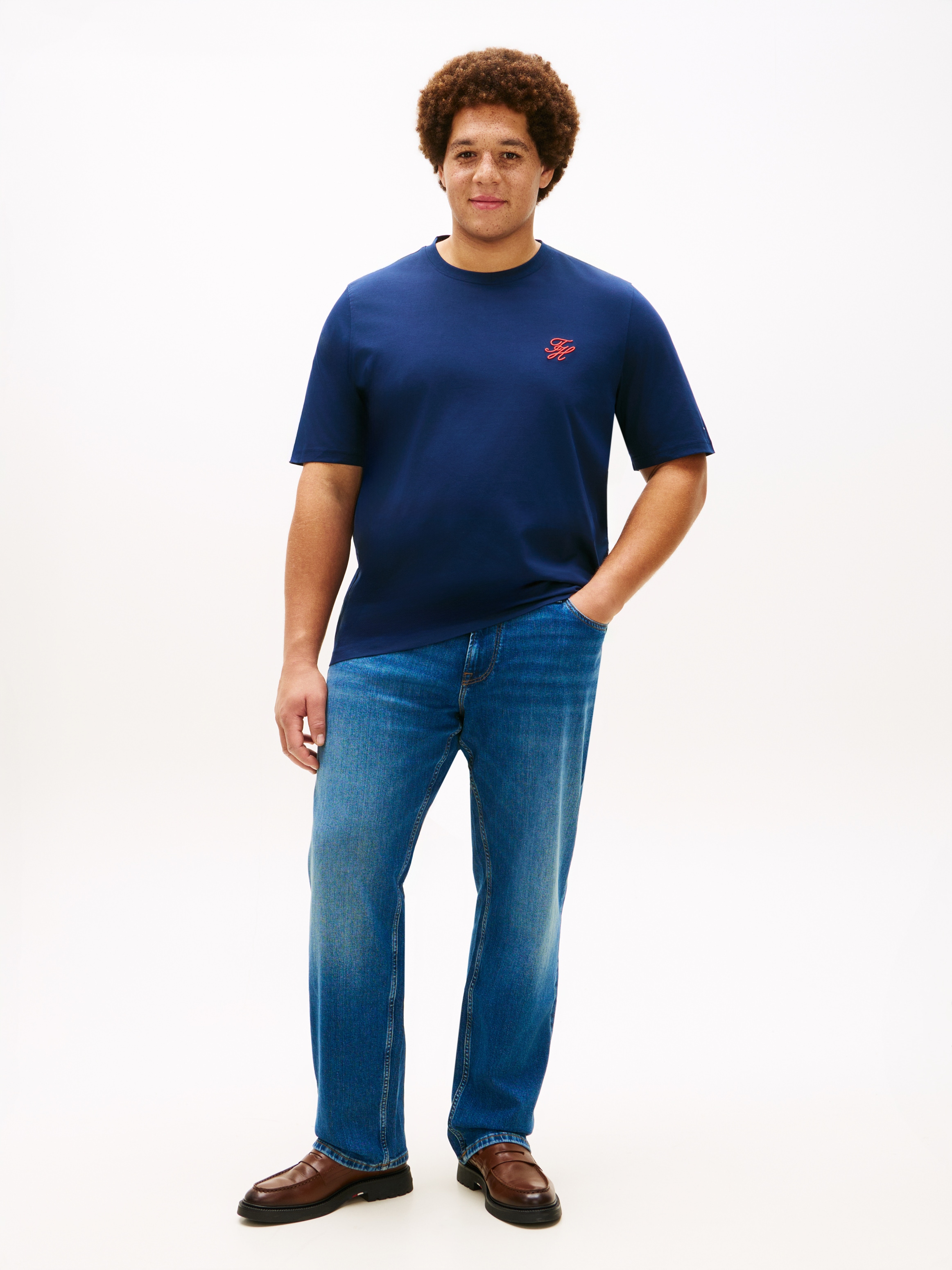 Tommy Hilfiger Big & Tall T-shirt »BT-SCRIPT MONOGRAM SWIMSHOP« grandes tailles, jersey, broderie logo