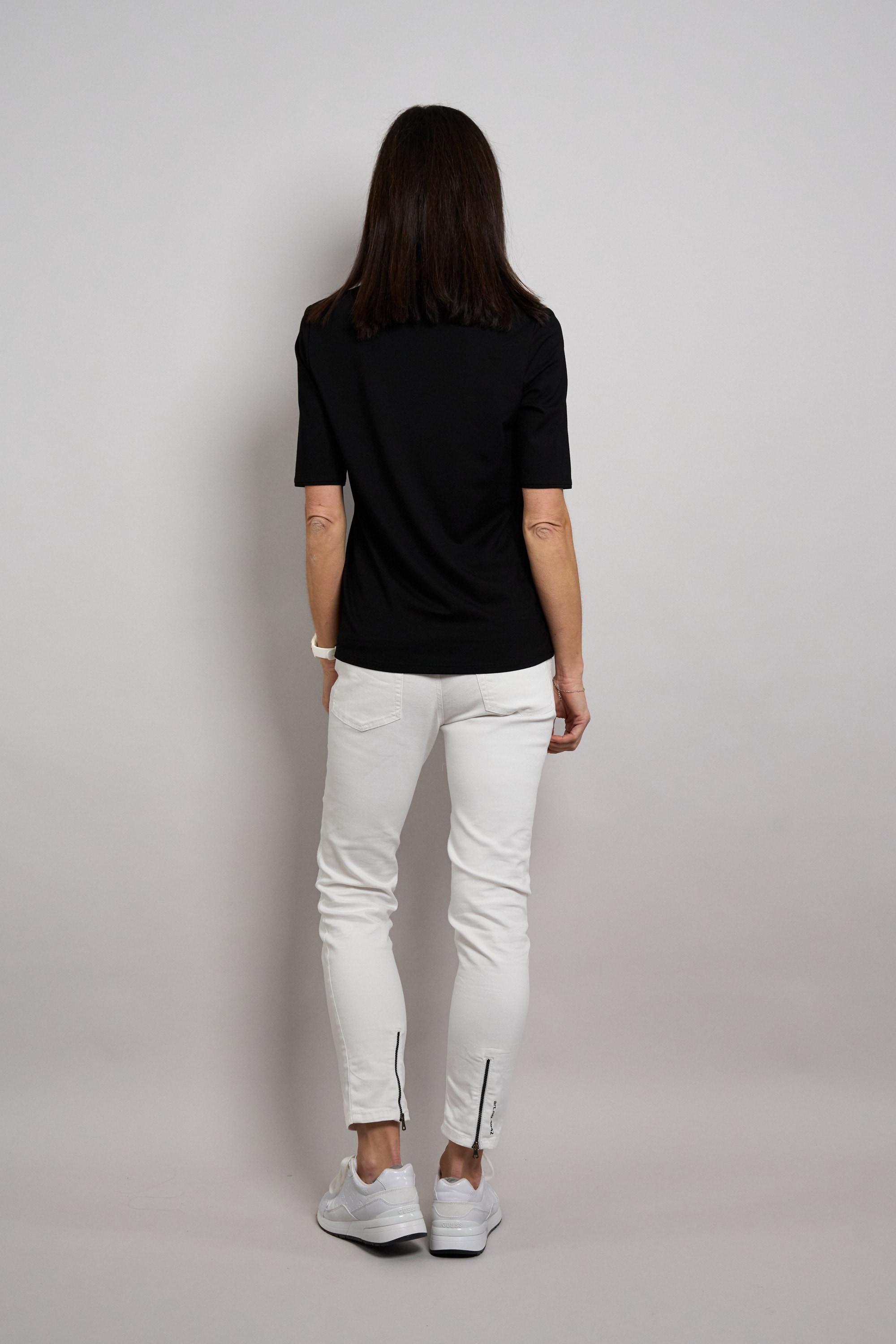 Seidel Moden T-shirt en V mit Reissverschluss am Kragen - MADE IN GERMANY