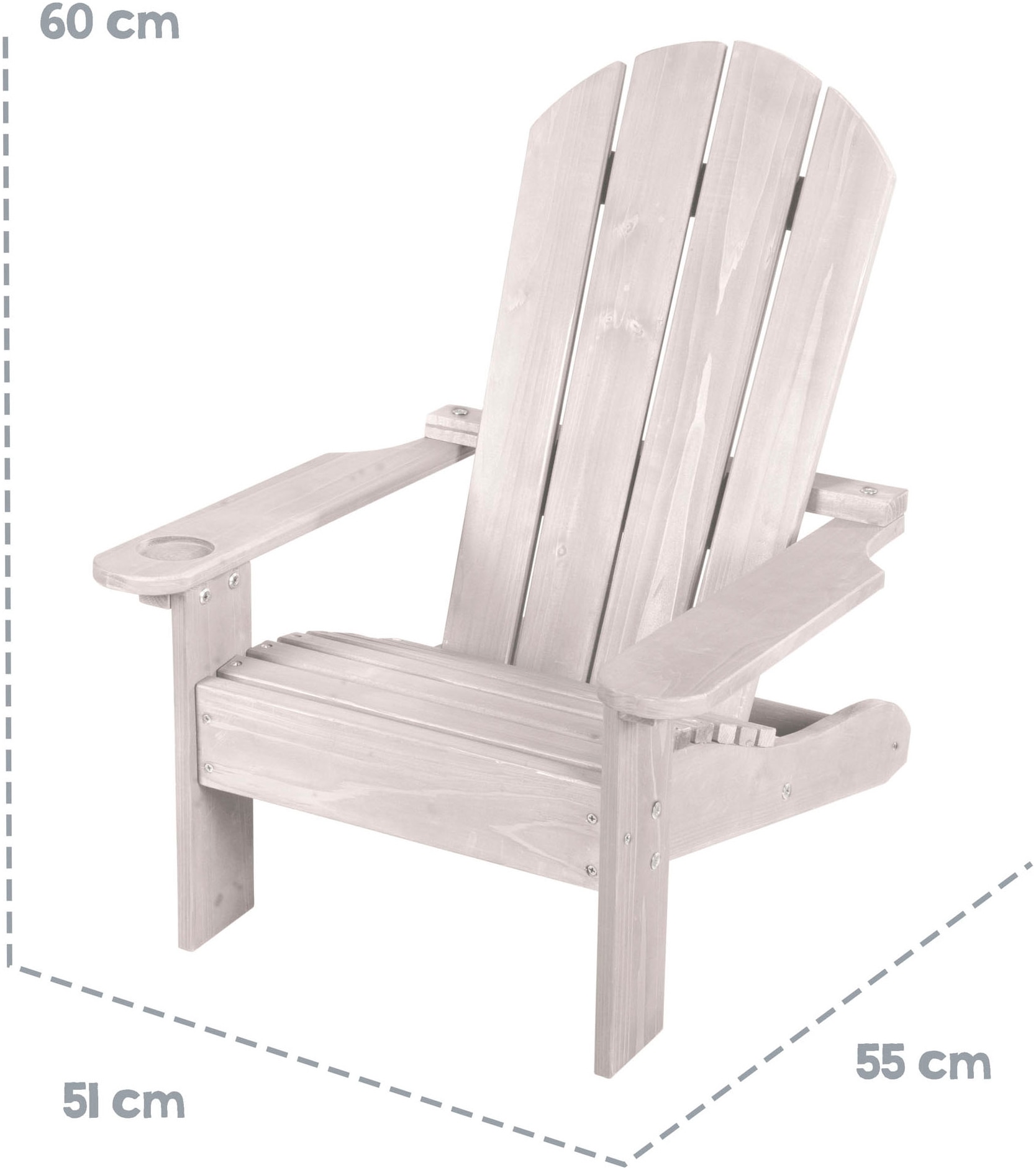 roba® Kinderstuhl »Outdoorstuhl Deck Chair, aus Holz« () FSC® - schützt Wald