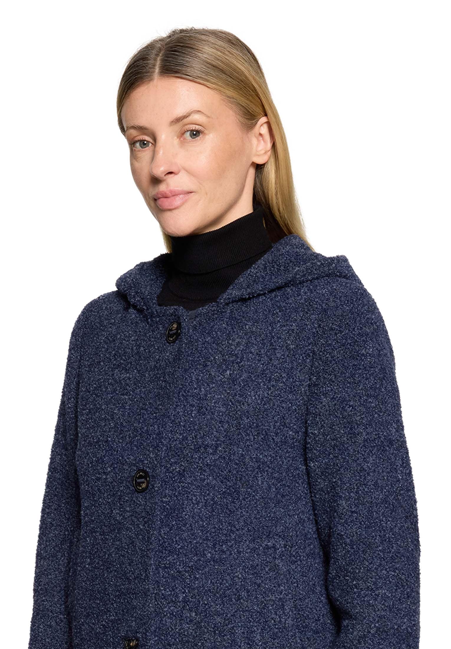 Gil Bret Wolljacke ohne Kapuze 2 in 1 Optik mit Knopf-Verschluss