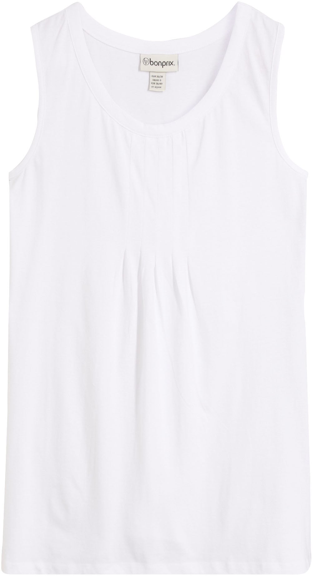 bonprix Longtop »Long-Top« mit elegantem Faltendetail, lockere Passform, reine Baumwolle