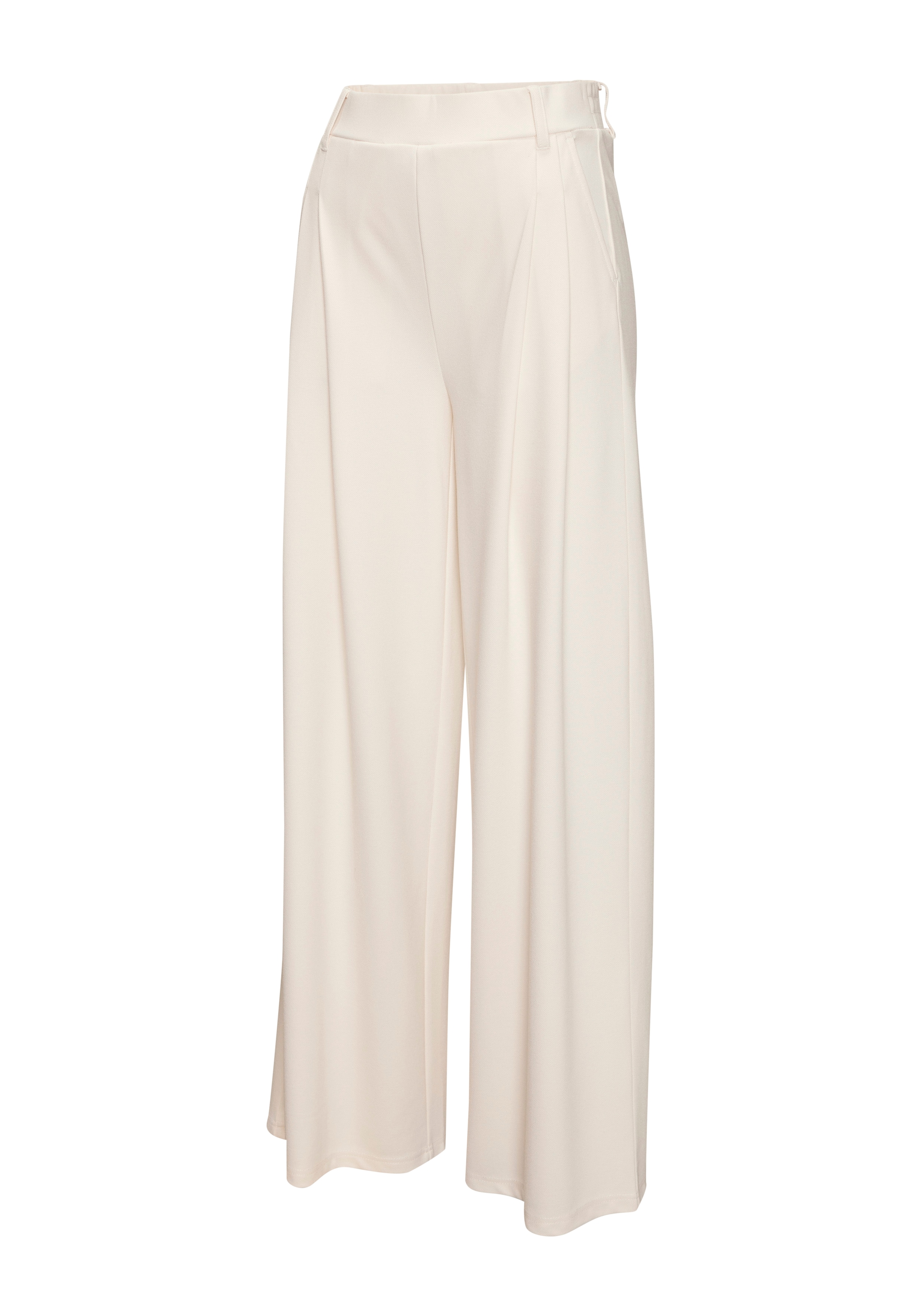 LASCANA Pantalon palazzo »Schlupfhose mit Bundfalten«  style sportif, avec détails brillants, sans fermeture