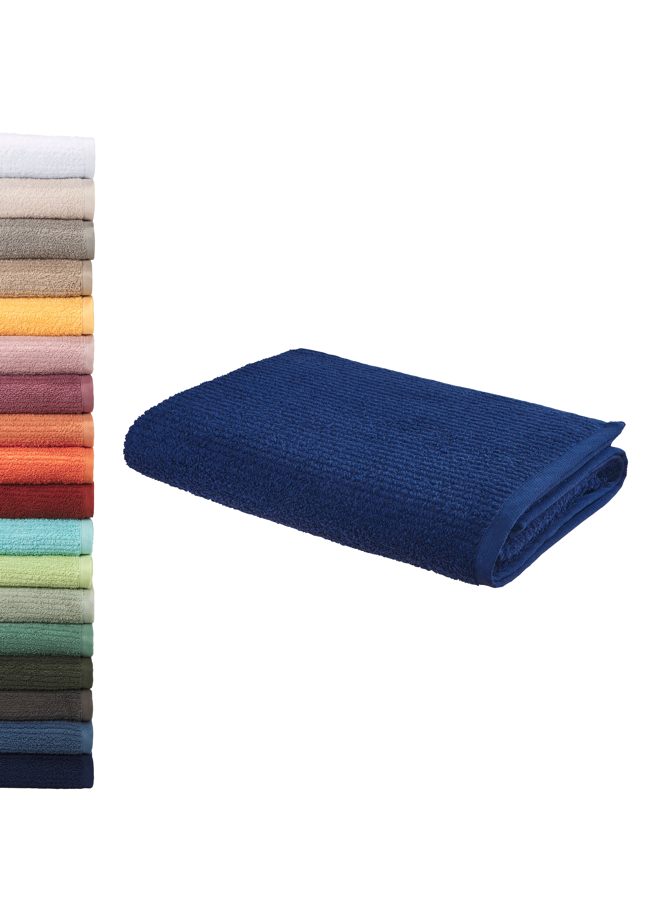 GOODproduct Serviette de bain »Riva, 80x150, Premium Handtücher, 500 gr/m²« structure en relief, rayures, doux, garantie 5 ans