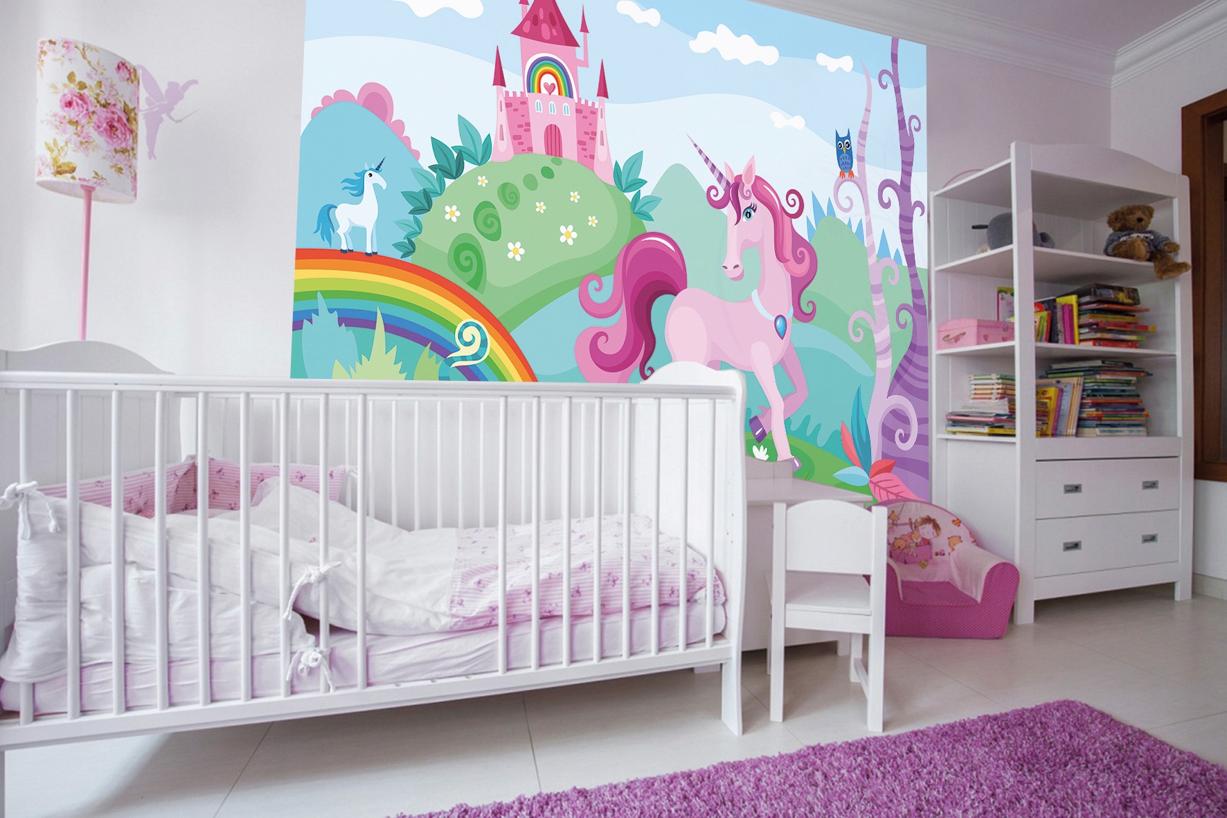 Papermoon Fototapete »Kids purple Unicorn« matt