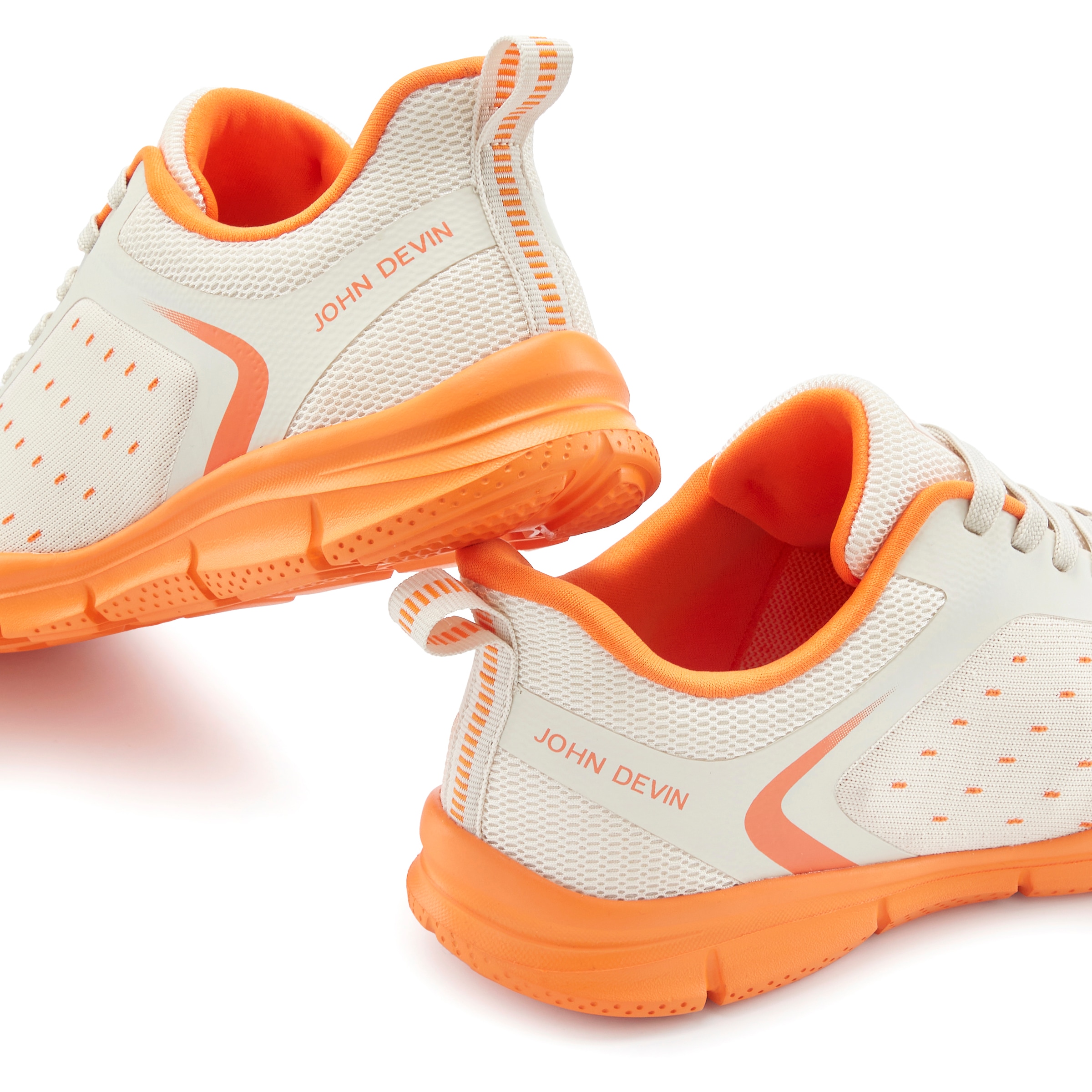 John Devin Sneakers »Schnürschuh, Freizeitschuhe, Schnürhalbschuhe, Halbschuh, Turnschuh«  im sportiven Look mit farbiger Sohle VEGAN