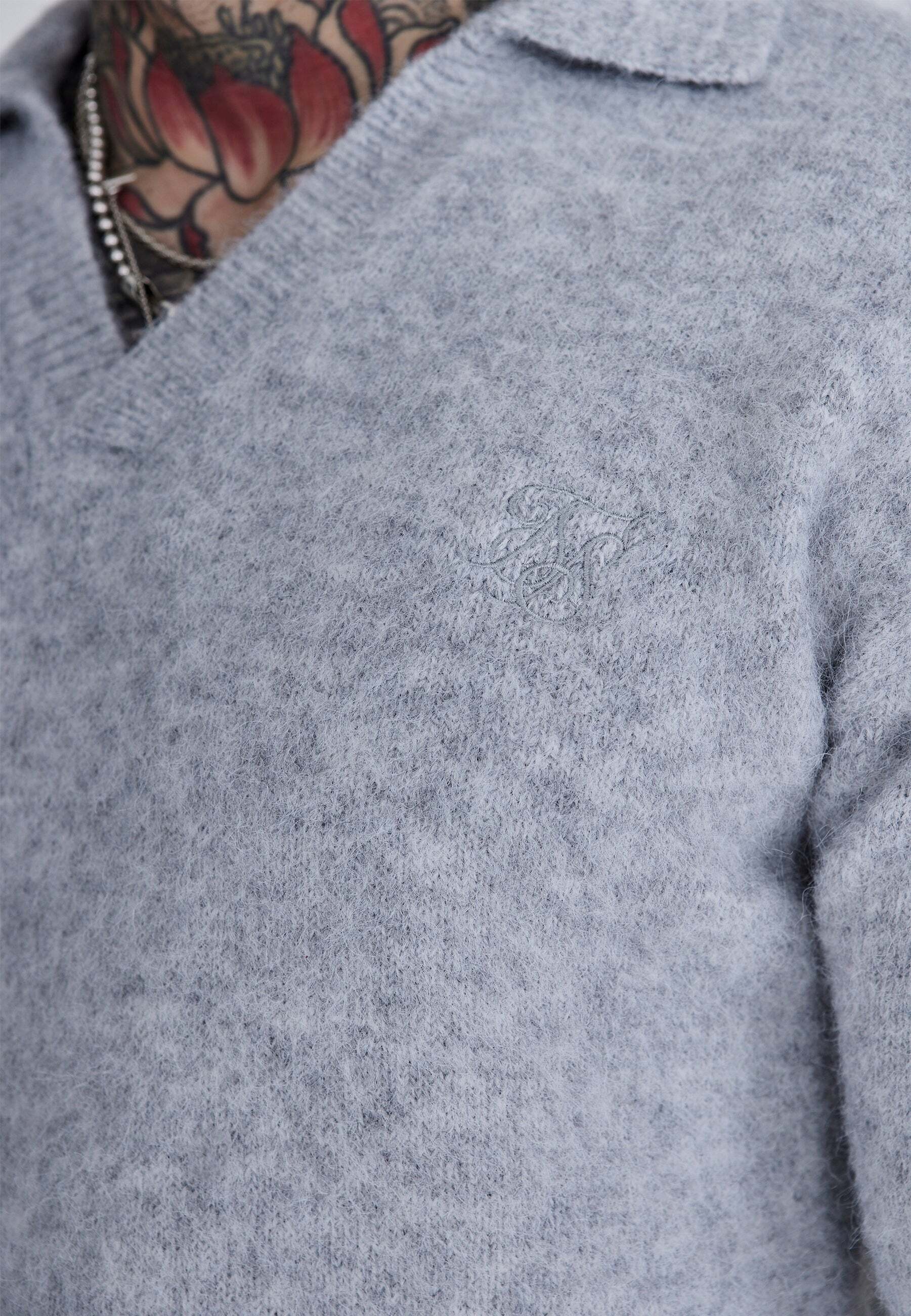 Siksilk Pull en tricot »Siksilk Pullover Knitted Polo Sweater«