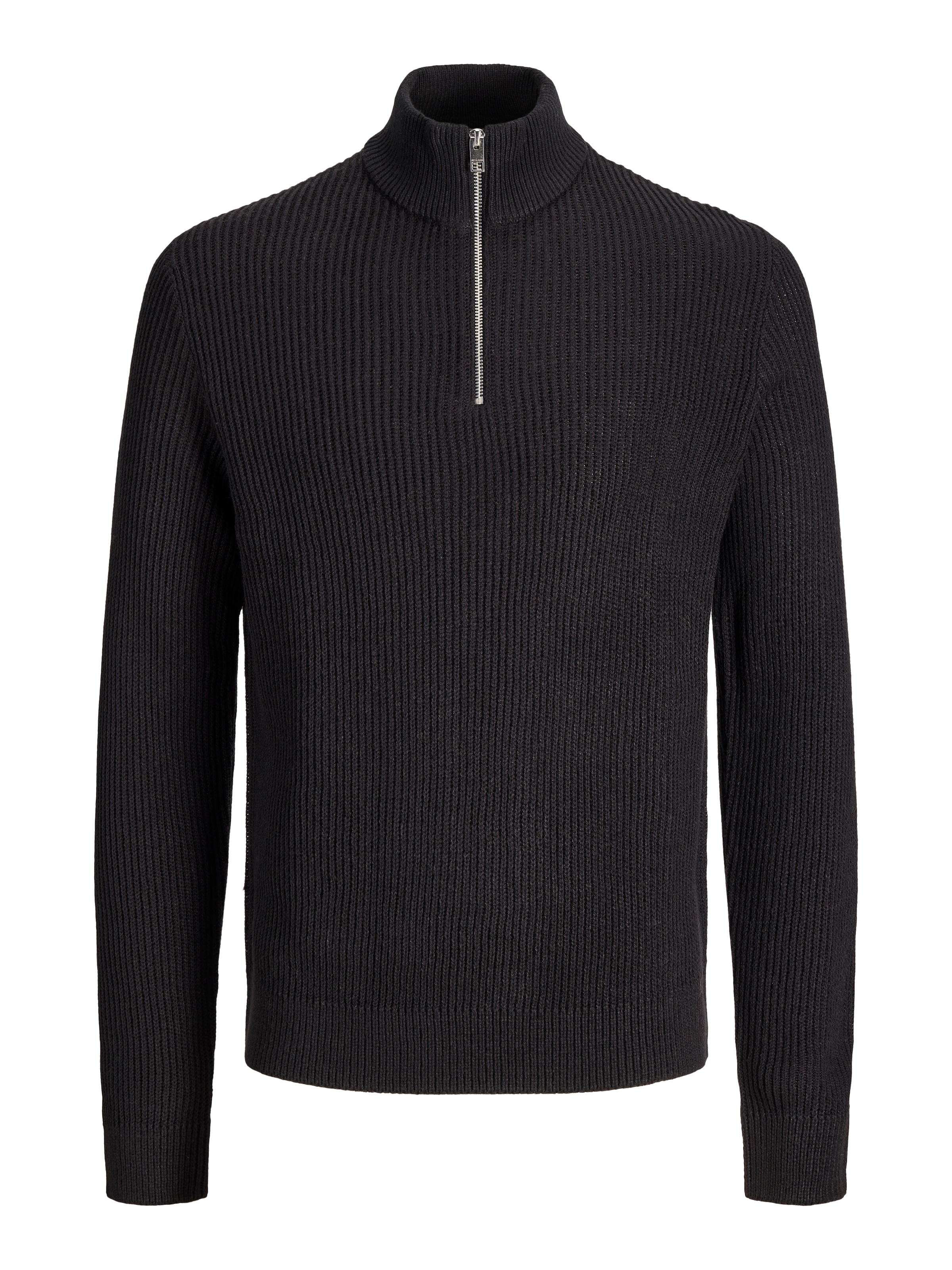 Jack & Jones PlusSize Troyer »JJPANNEL KNIT HALF ZIP AW26 PLS« mélange de matériaux, coupe normale
