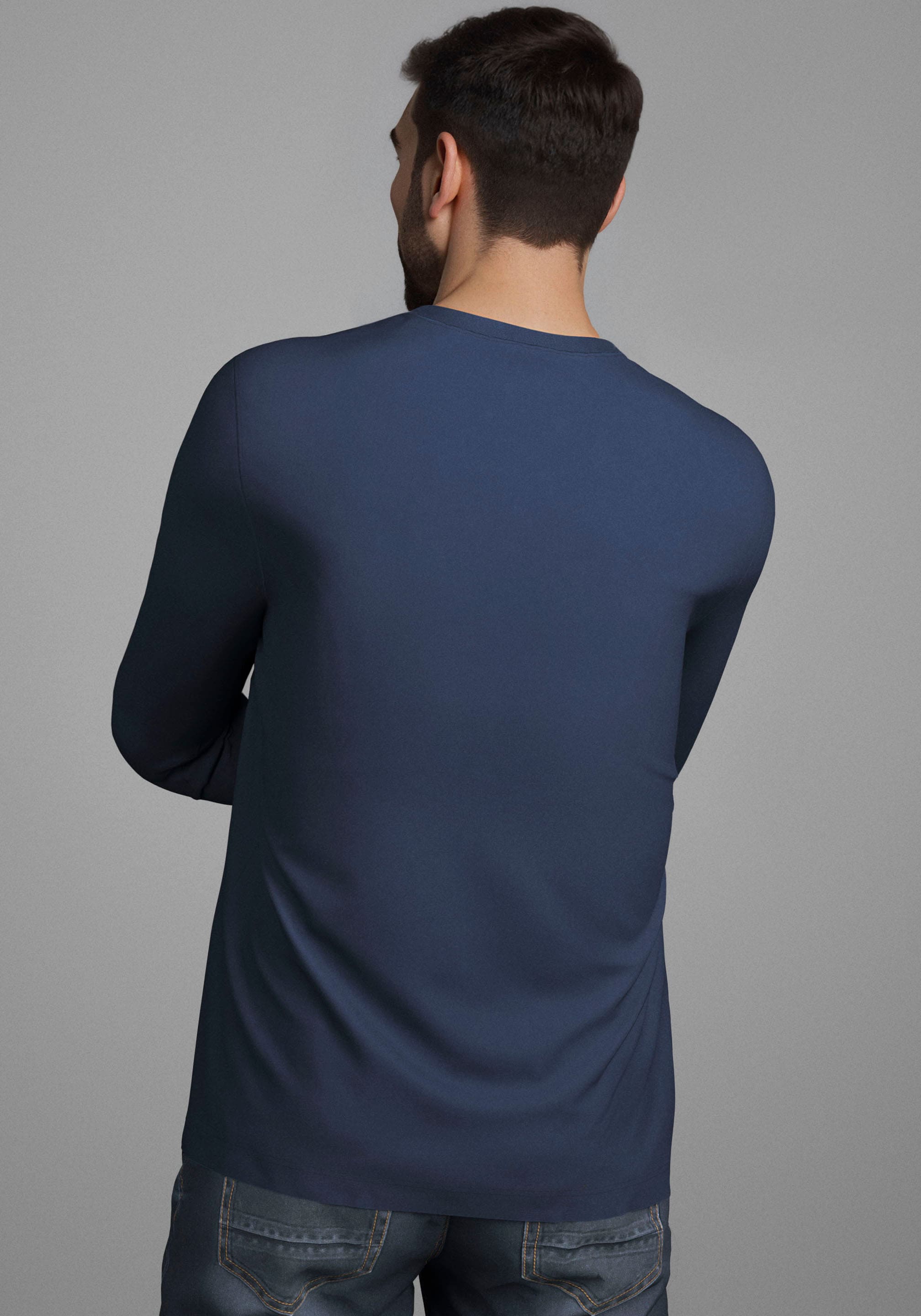 Man's World Shirt à col rond »Neue Kollektion!« mit Bündchen