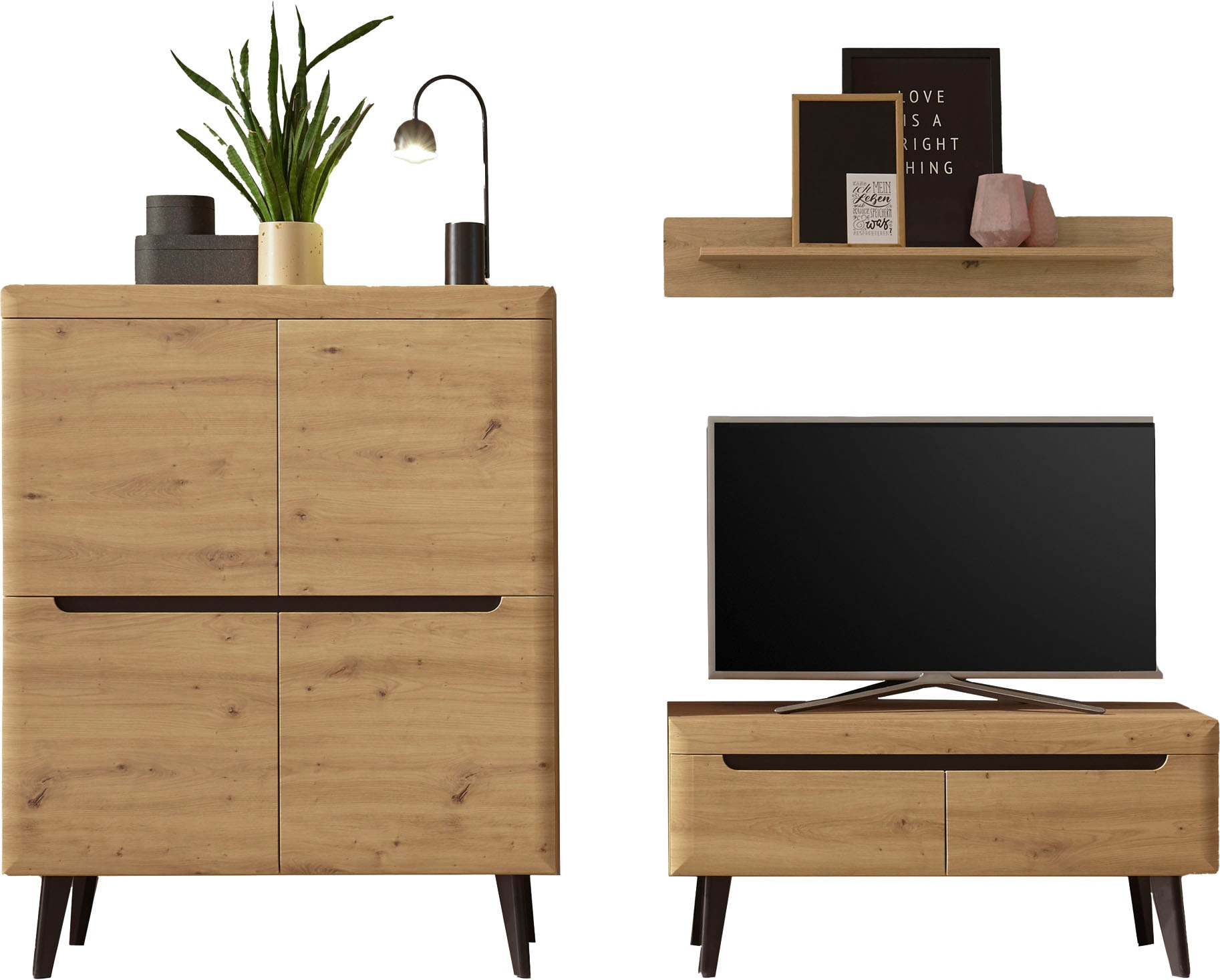 Home affaire Wohnwand »Torge, Anbauwand, Schrankwand, Mediawand, Wohnzimmer-Set« 3 Stk. tlg.