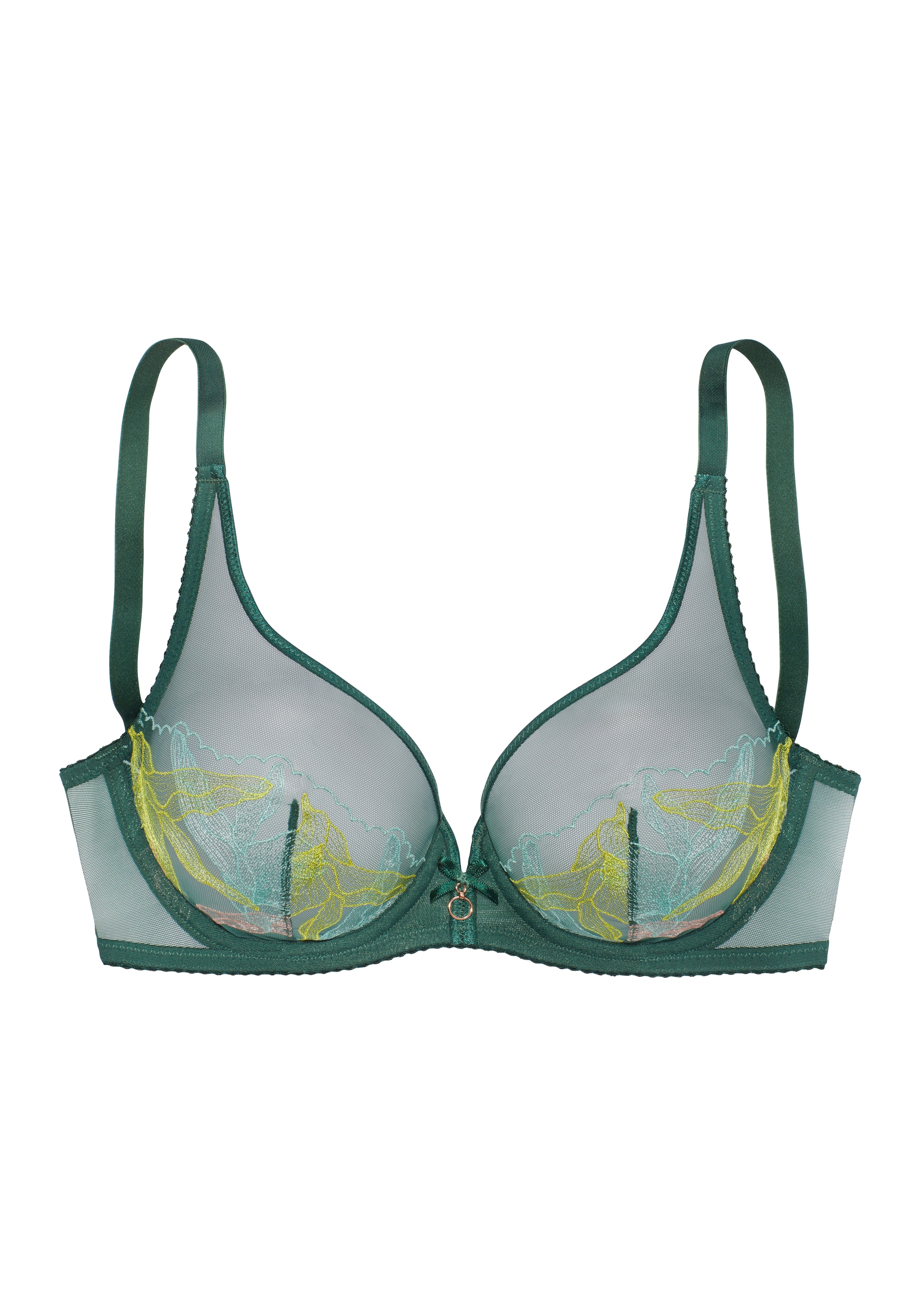 LASCANA Bügel-BH »Gabriella« mit hauchzarter Stickerei, transparente Unterwäsche