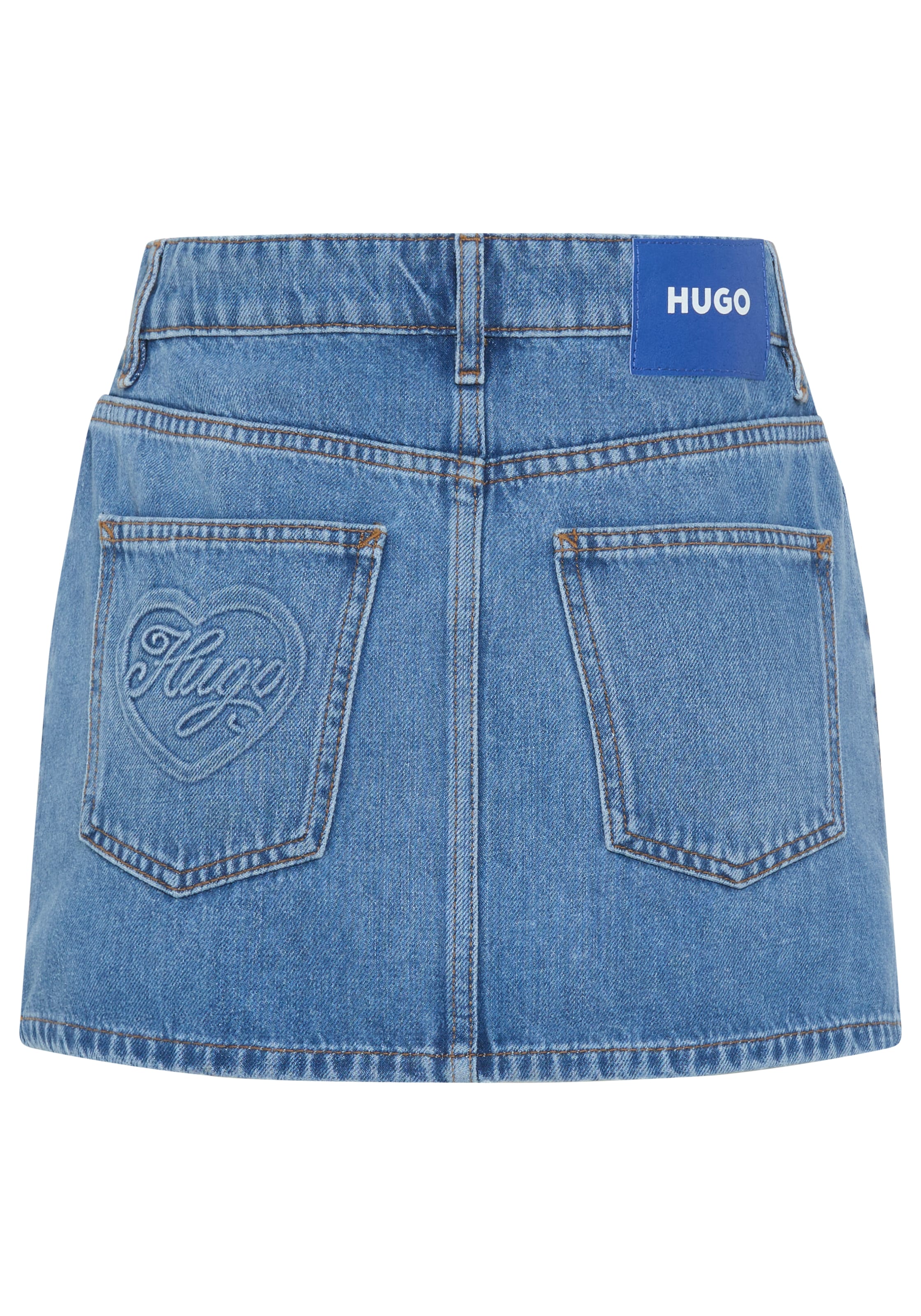 HUGO Blue Jupe en jean »Galanie« in Mini Länge, Mid Rise