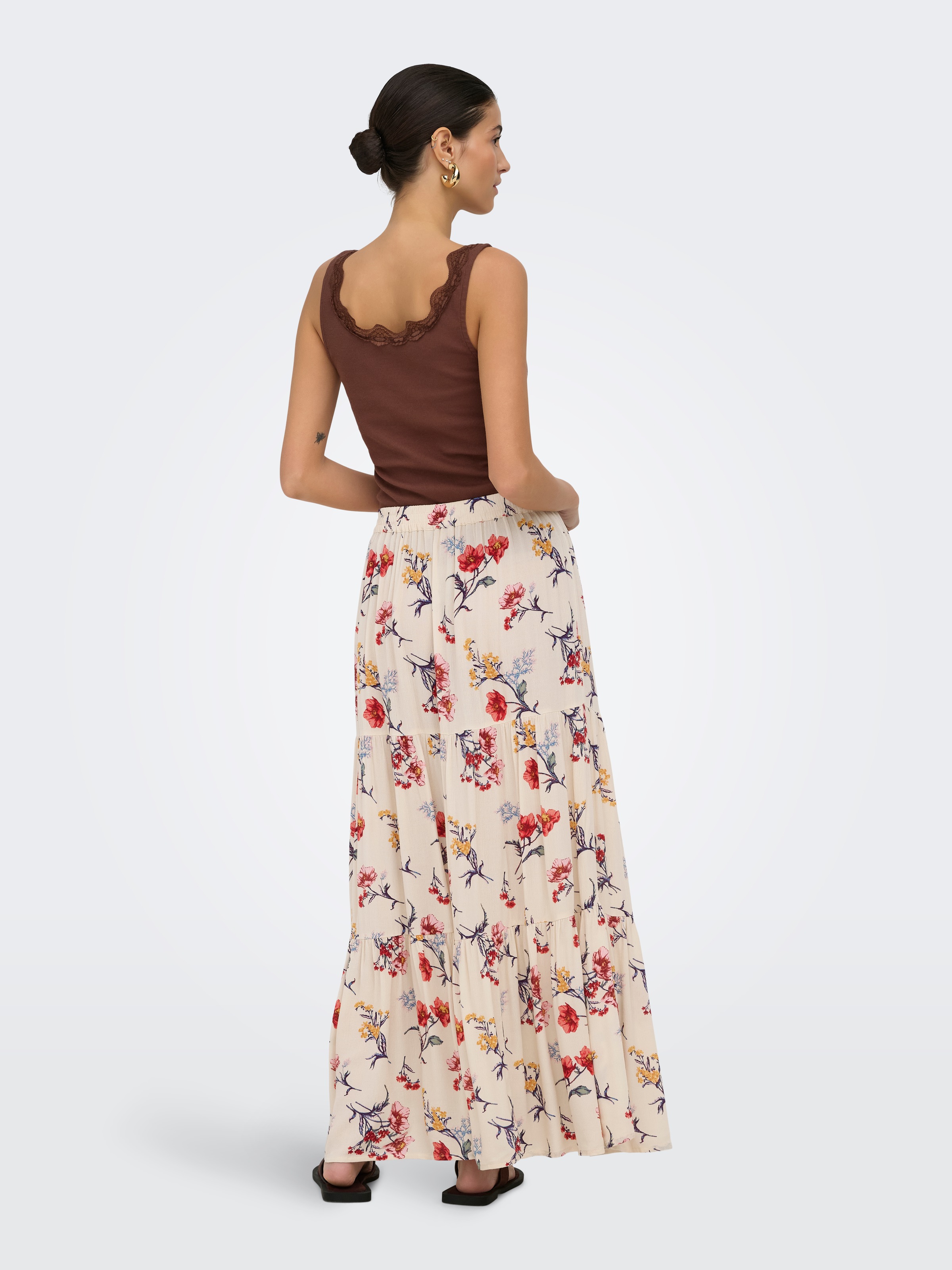 ONLY Maxi jupe »ONLLUNA LONG SKIRT WVN« viscose