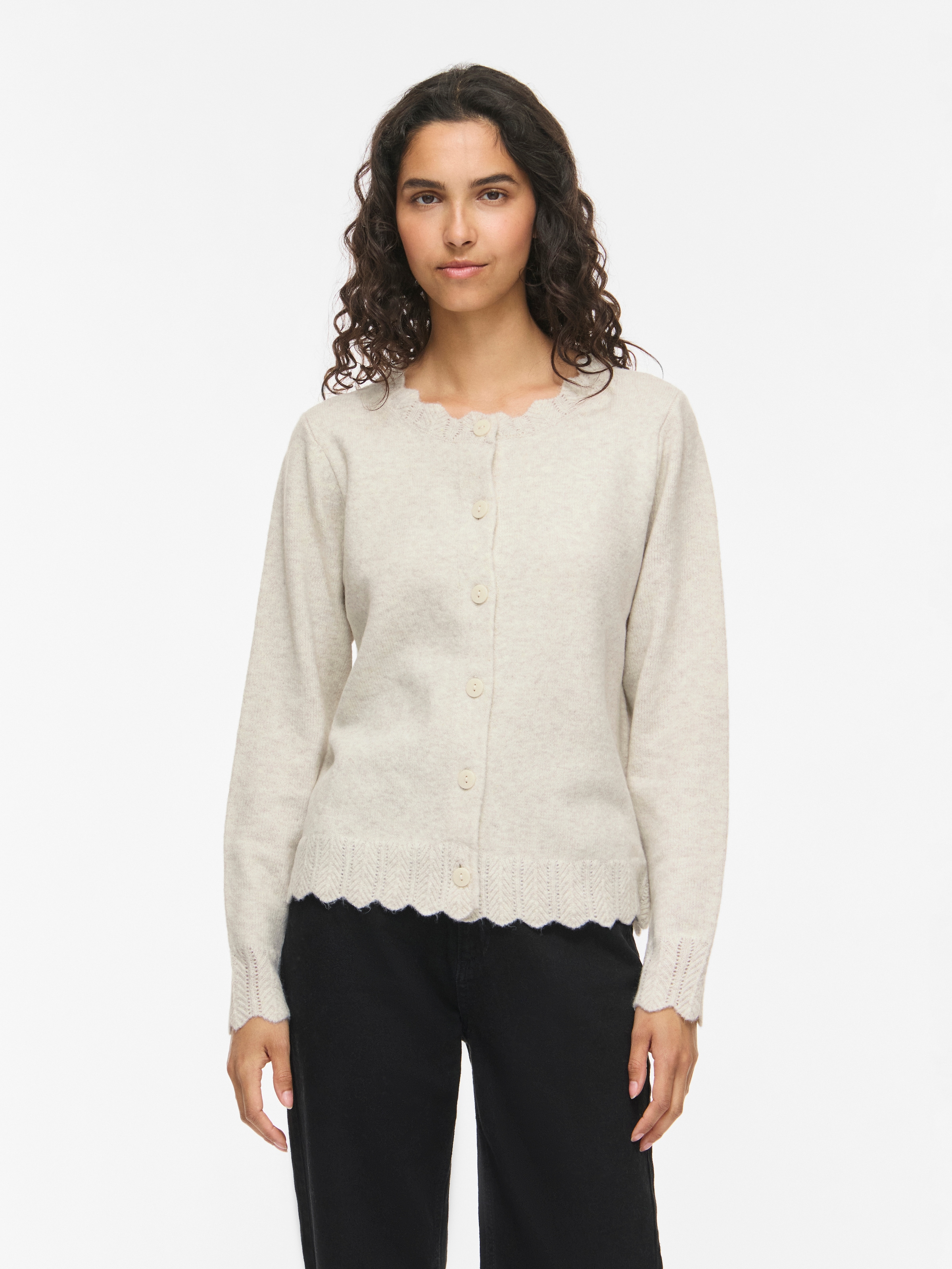 Vila Strickjacke »VINIKOLINA L/S O-NECK KNIT CARDIGAN-NOOS« Materialmix, Stretch, regular fit