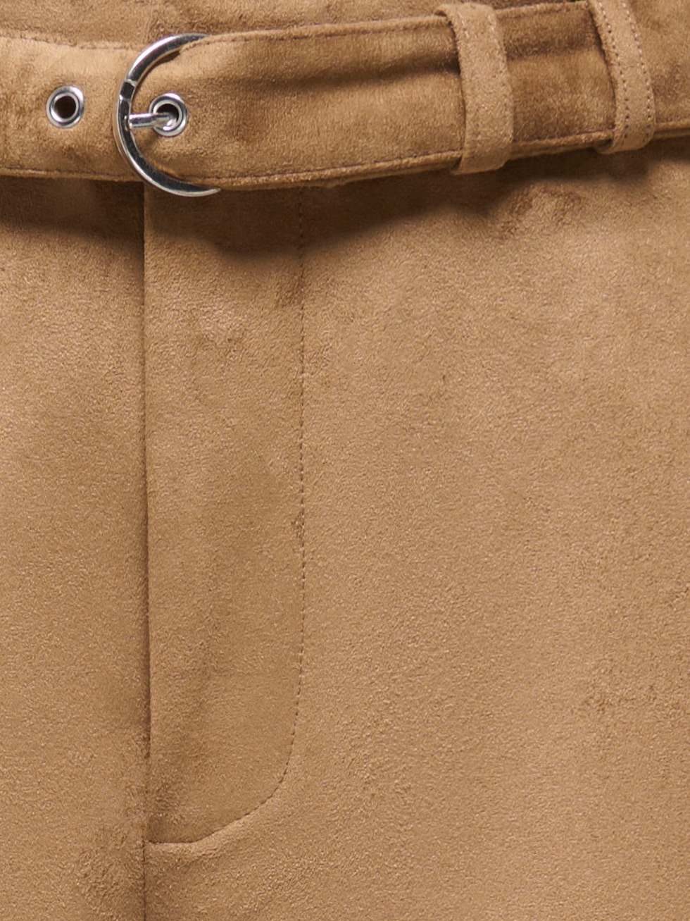 ONLY Short »ONLTAVIA HW FAUX SUEDE BELT SHORTS PNT«  mélange de matériaux, imitation daim, avec ceinture