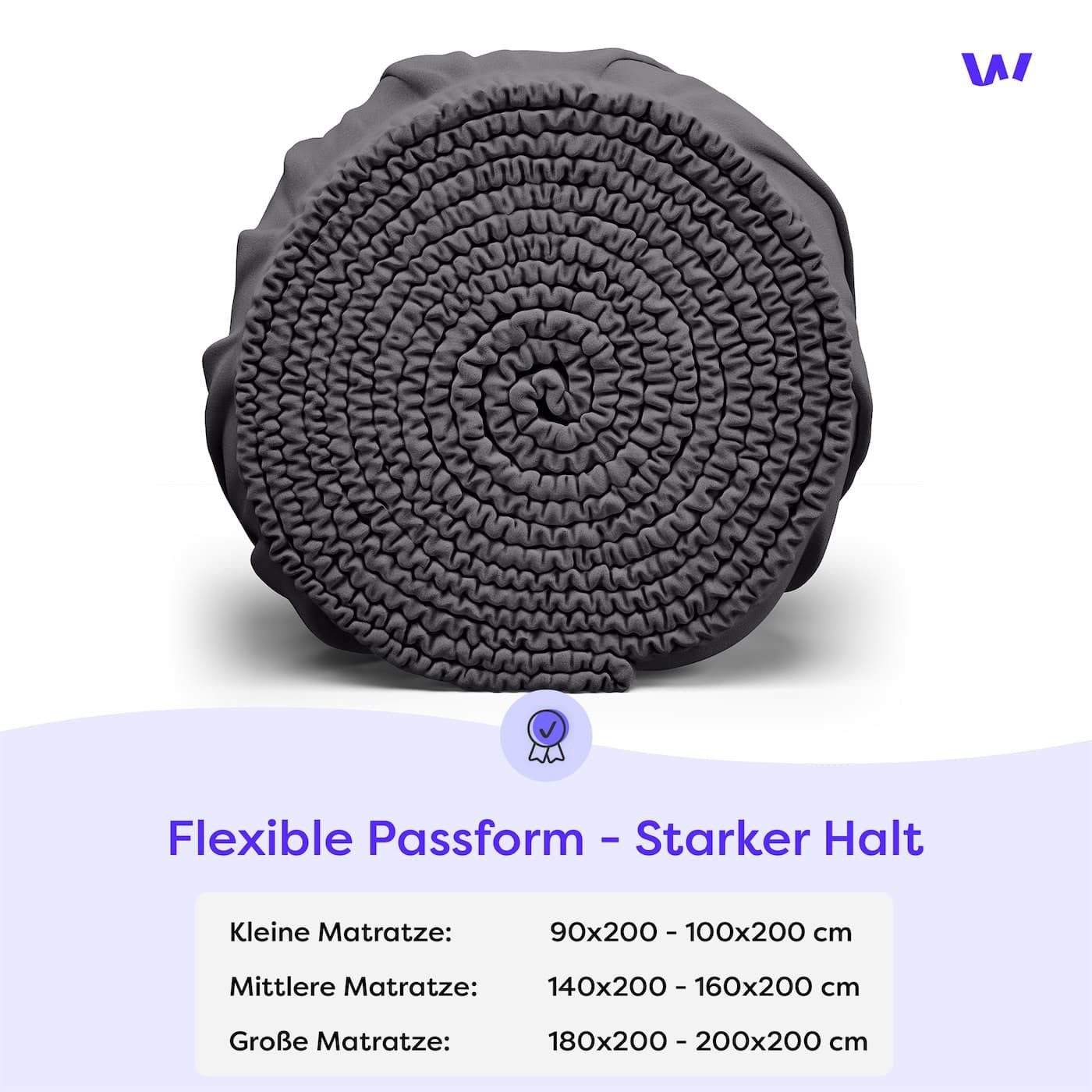 Wolkenfeld Draps de lit »100% Baumwolle - Superweiches Bettlaken für Matratzen von 5 bis 20cm« Rutschfest & Blickdicht - 90x200, 140x200, 160x200, 180x200 200x200