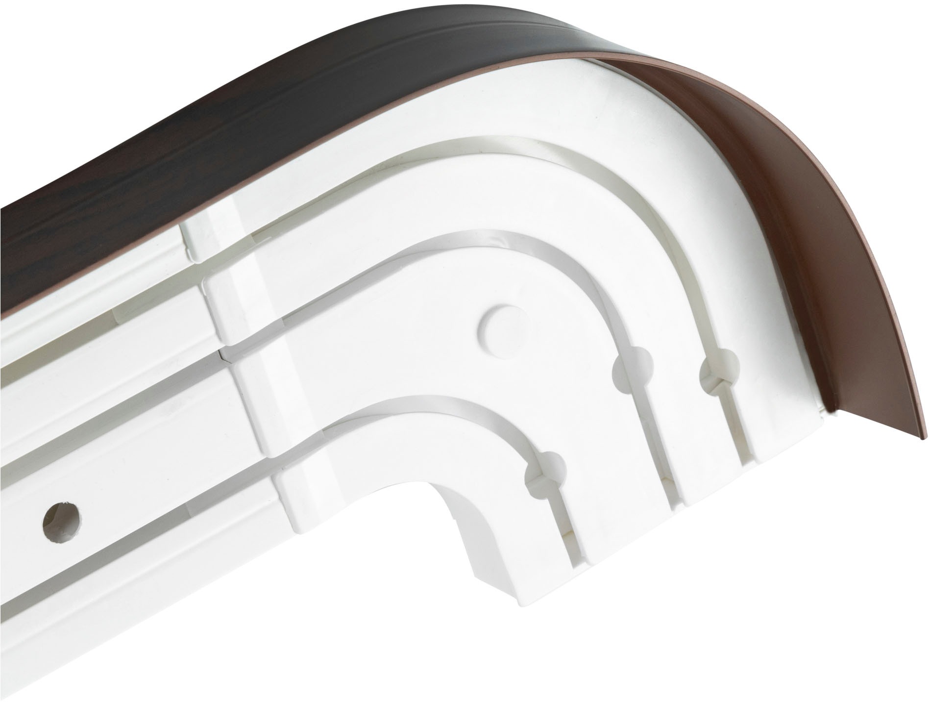 SN DECO GROUP Vorhangschiene »SH3« 3 läufig-läufig Fixmass Set 3-läufig,inkl. Rundbögen, Blende 5 cm, vorgebohrt, Innenlauf