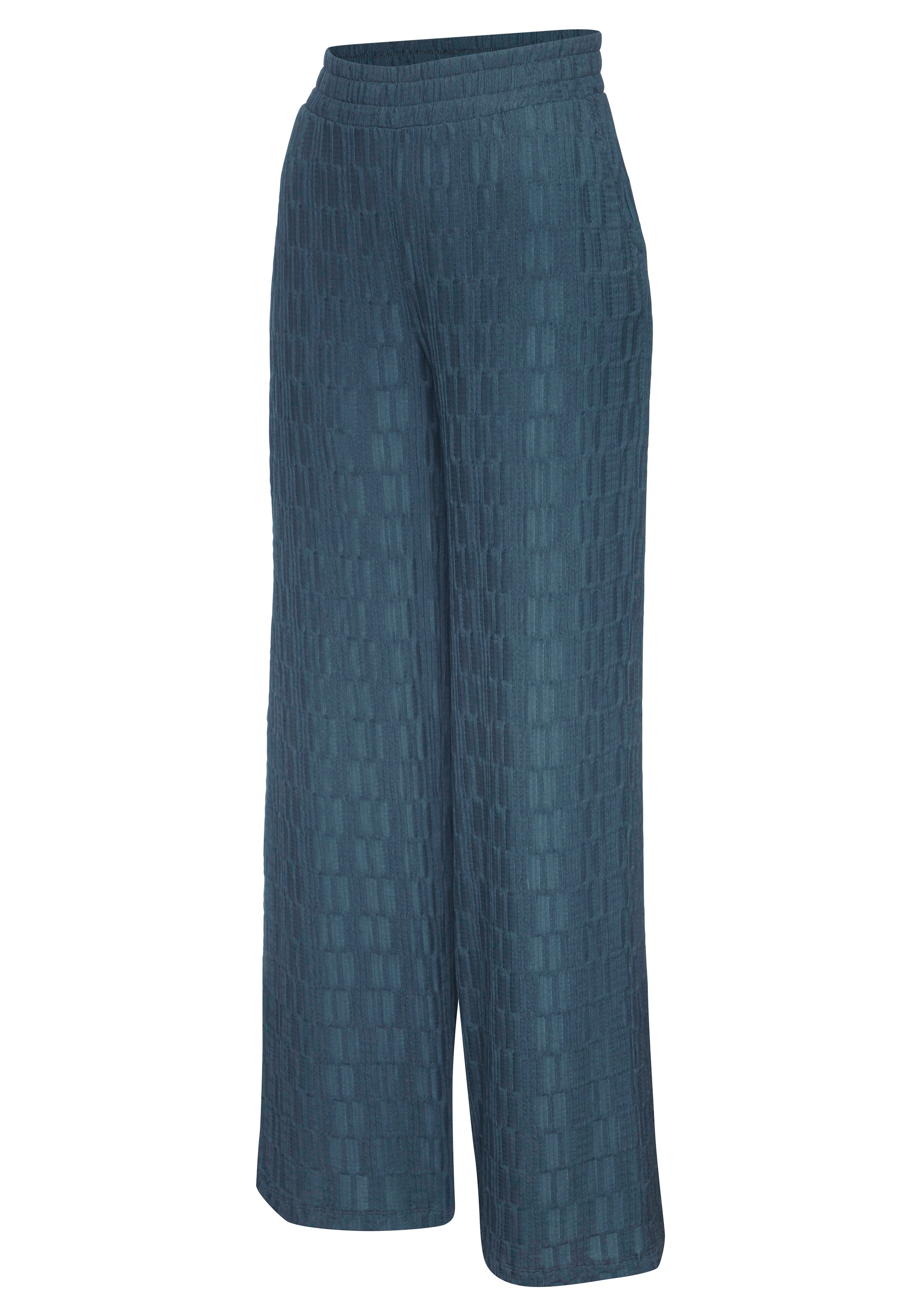 LASCANA Homewearhose »-Relaxhose«  lässige Form mit Wabendesign, Loung- und Homewear