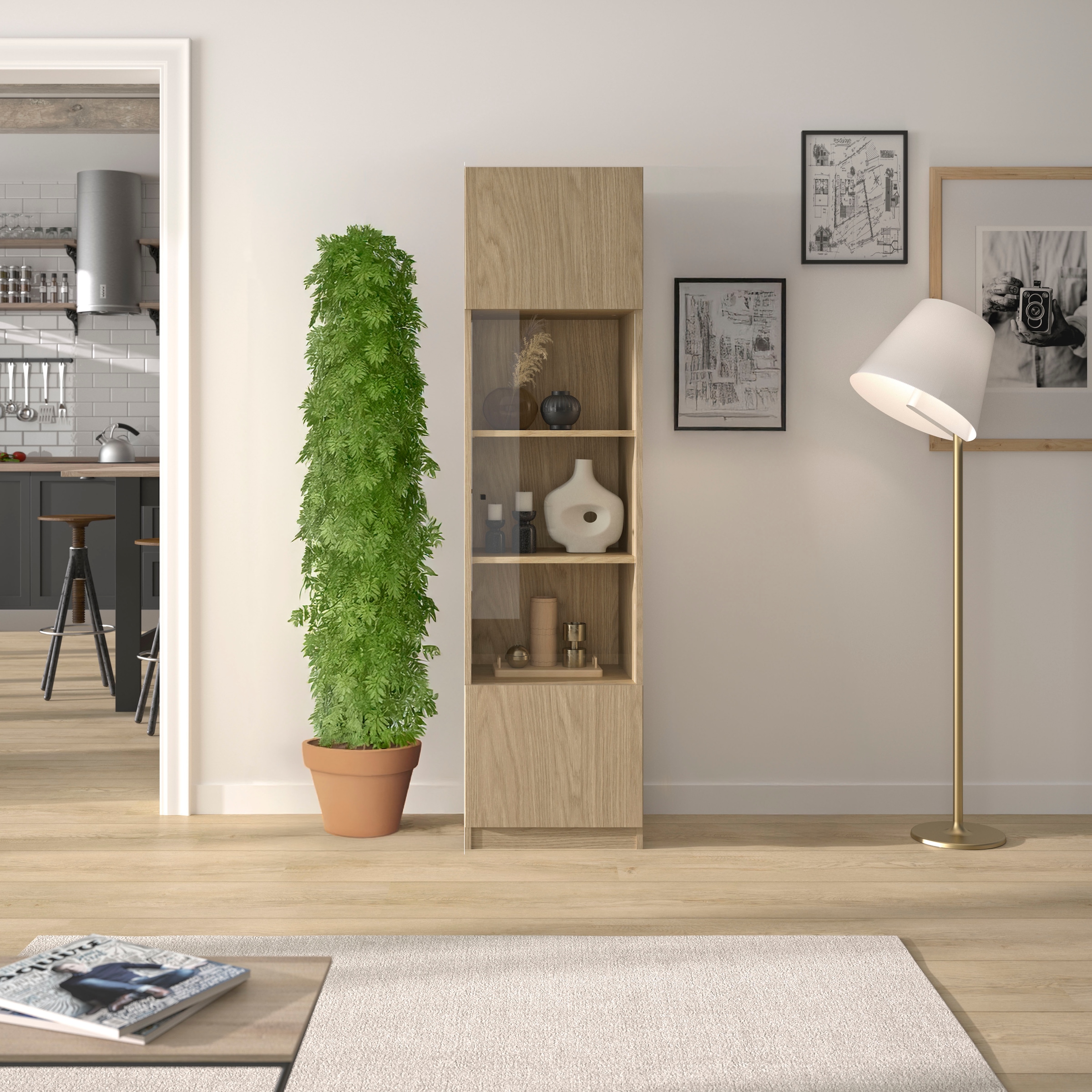 Gami Vitrine »Vitrine Iris mit 1 Tür« Funktionale Vitrine mit Glastür