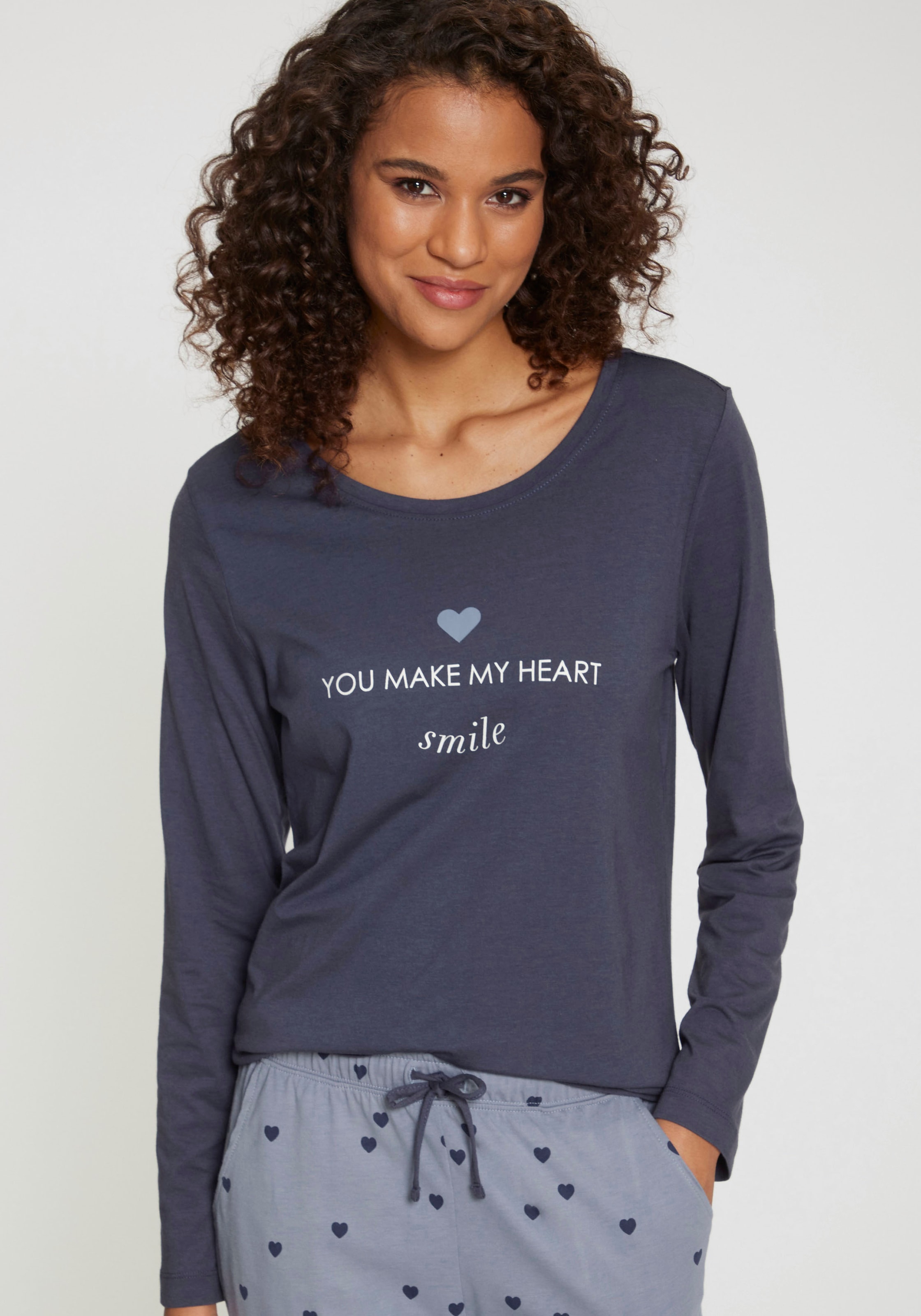 Vivance Dreams Pyjama 2 tlg. mit süssem Schrift-Aufdruck