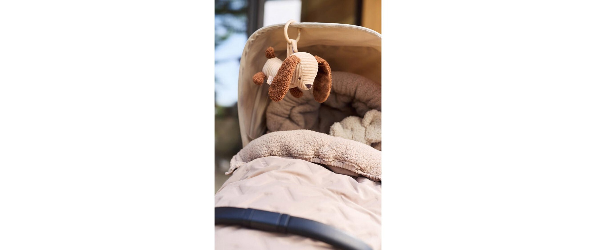 Jollein Fusssack »Embossed Milky Coffee« Wärmeschutz für Kinderwagen