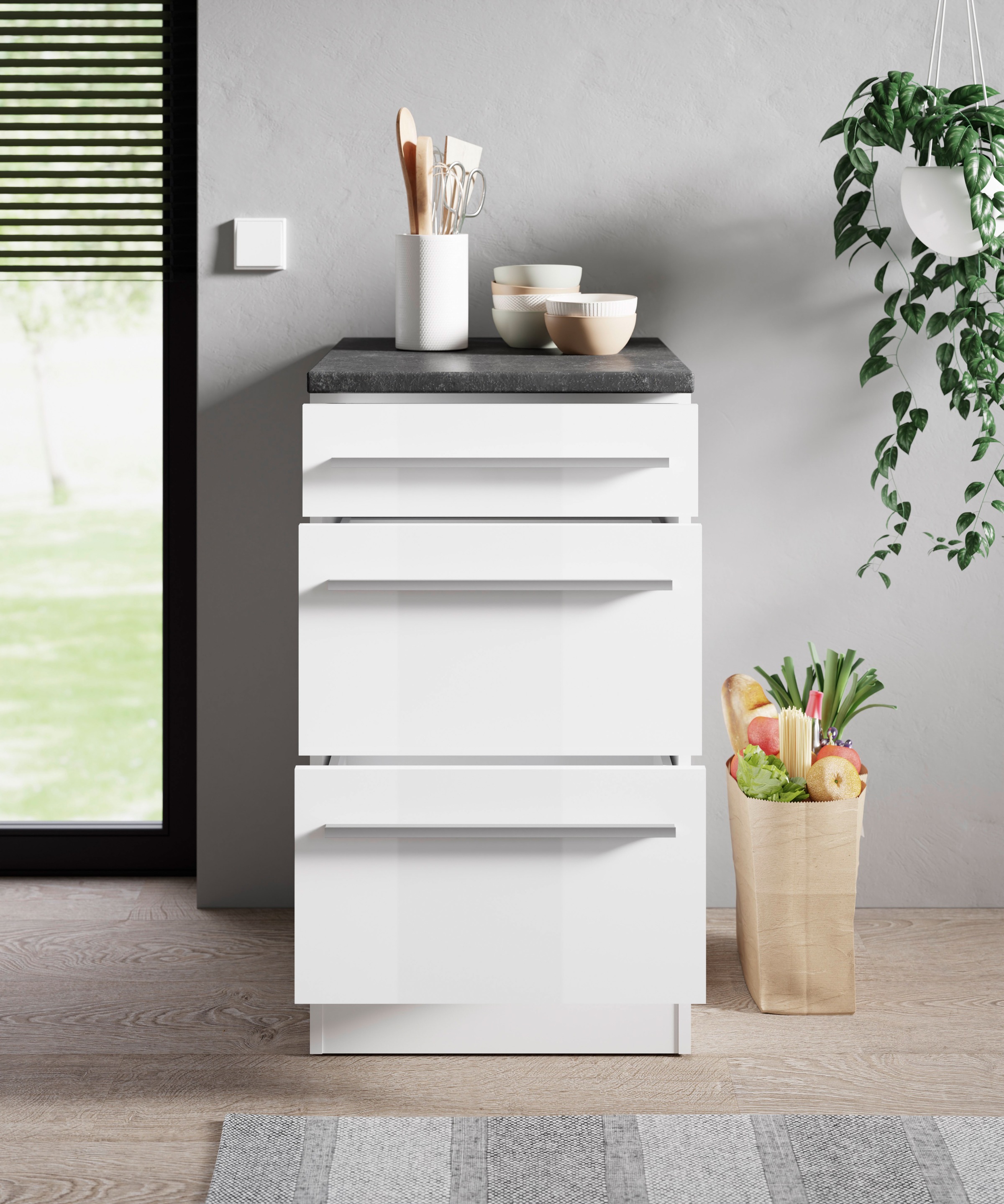 BASIC by Balculina Unterschrank »Jazz B/T/H 50x60x90 cm« 1 Stk. tlg. Breite 50cm, Melaminbeschichtung