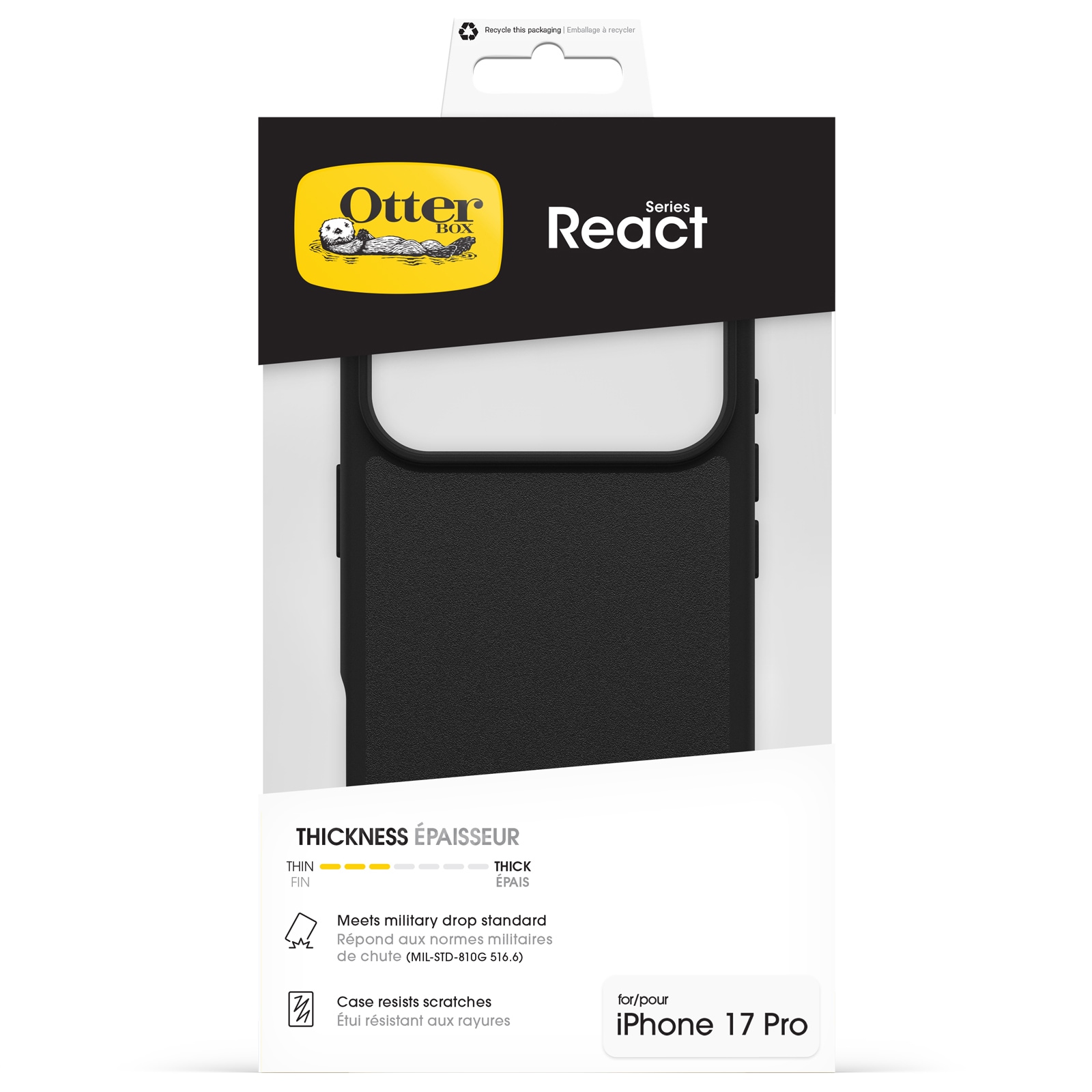 Otterbox Handyhülle »React Series für Apple iPhone 17 Pro« Apple iPhone 17 Pro Backcover, Schutzhülle, Handyschutzhülle, Case, Schutzcase, stossfest