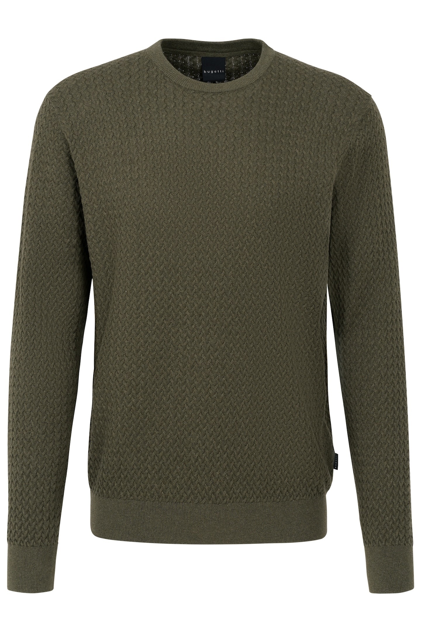 bugatti Pull en tricot mit Geflechtstruktur