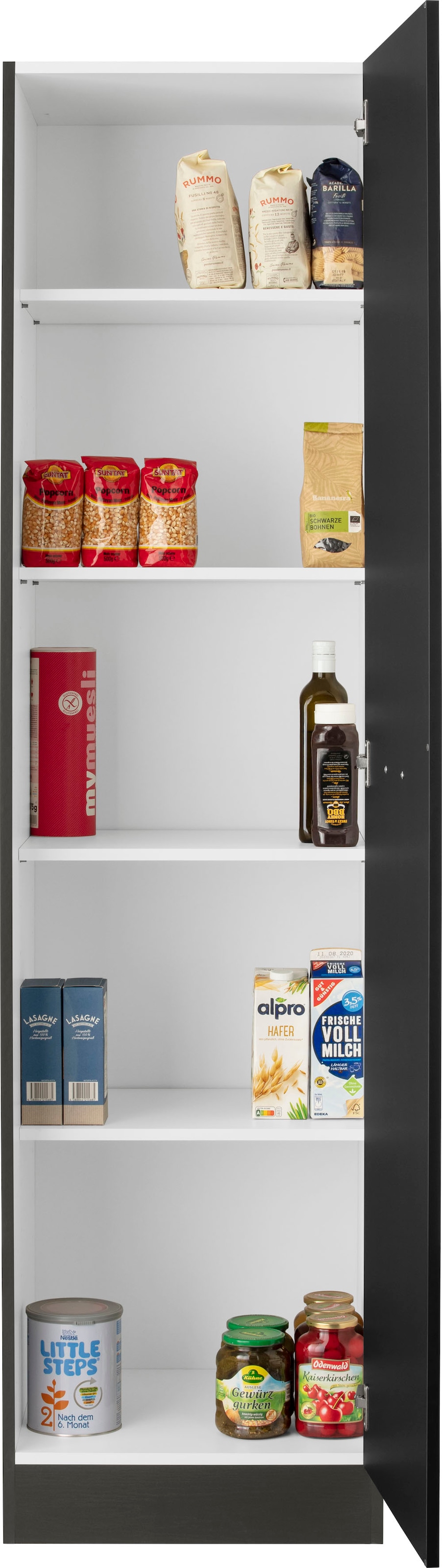 KOCHSTATION Armoire à provisions »KS-Trier« 50 cm de large, 200 cm de haut, avec face tableau pour écrire à la craie