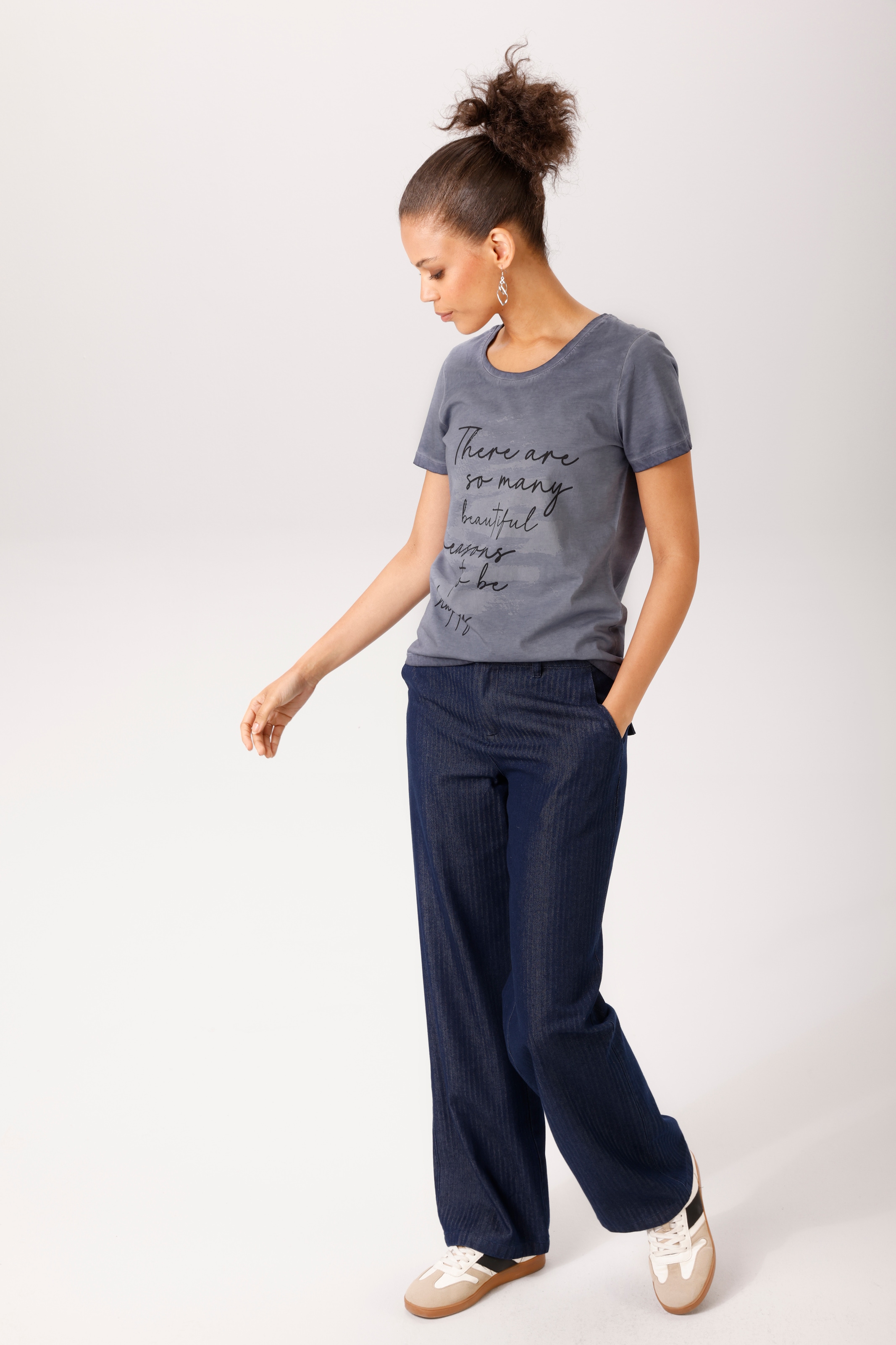 Aniston CASUAL T-shirt avec inscription expressive - NOUVELLE COLLECTION