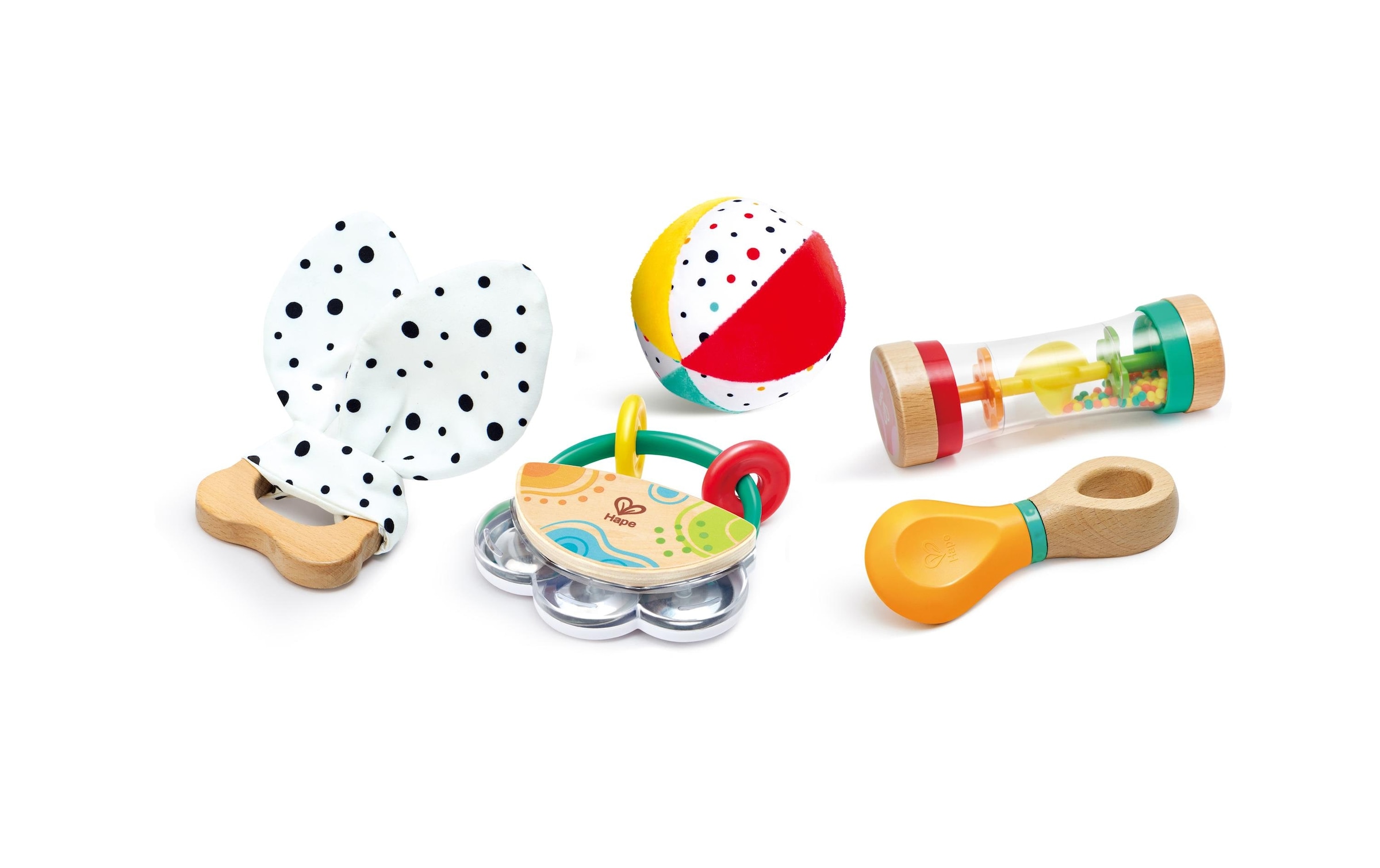 Hape Greifspielzeug »5-in-1-Baby-Sensorik-Set 5-tlg«