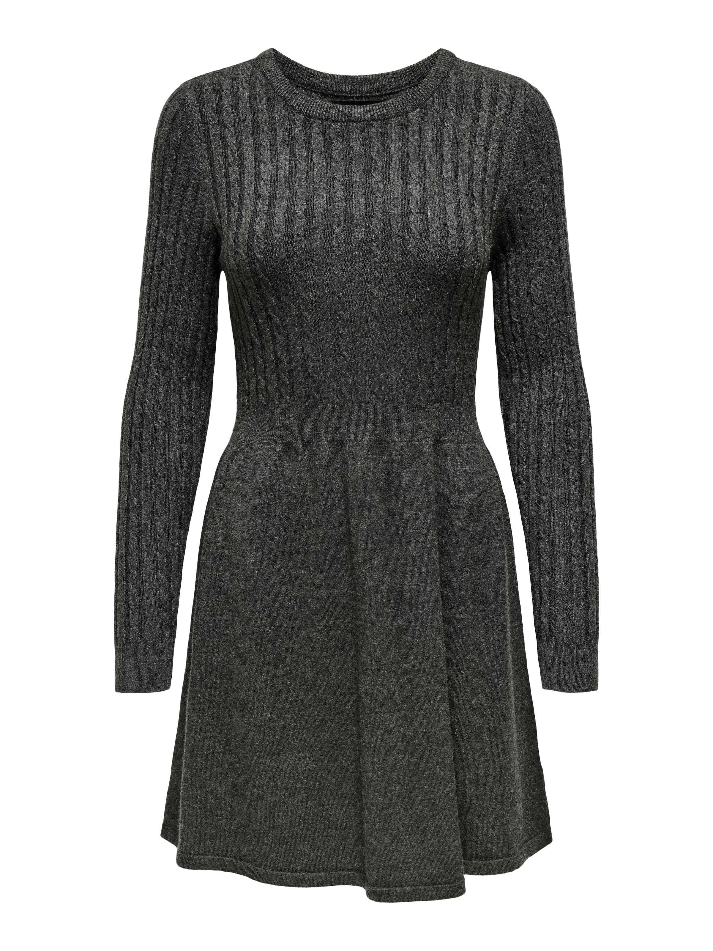 ONLY Robe en tricot »ONLFIA LS CABLE DRESS KNT« mélange viscose, coupe régulière