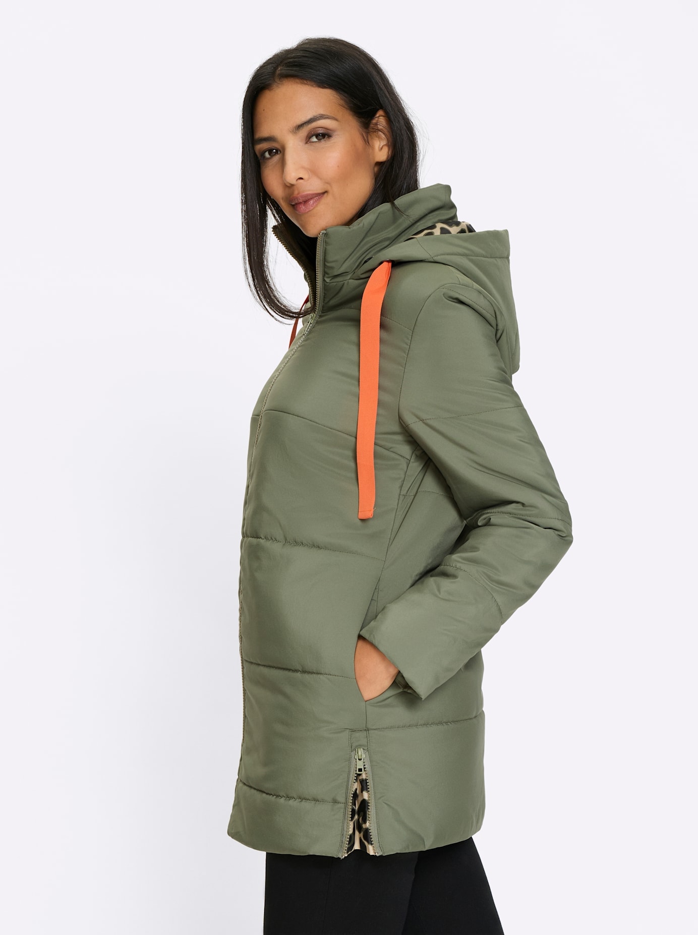 Classic Basics Steppjacke mit Kapuze