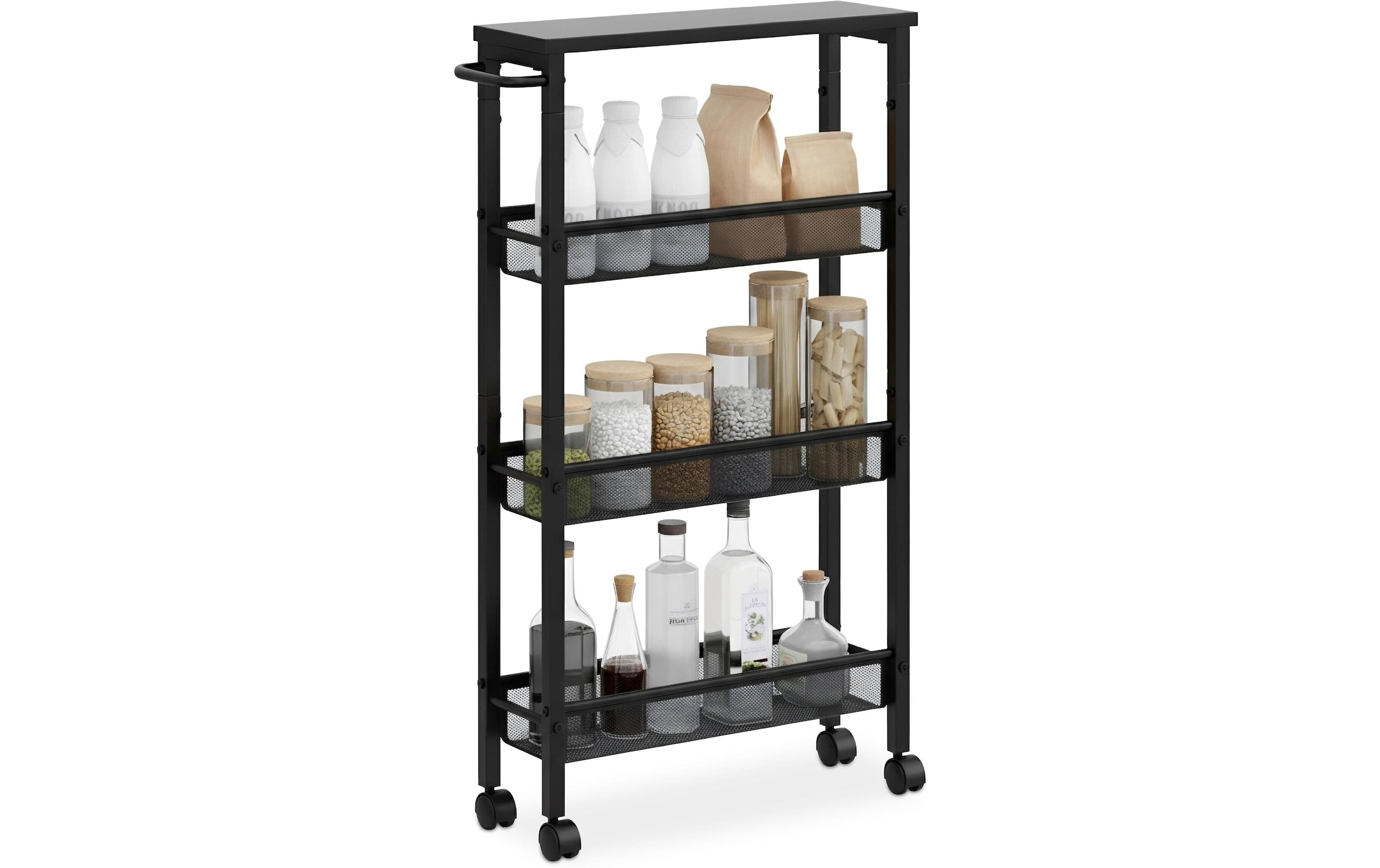 relaxdays Chariot de cuisine »77 x 13 x 45.5 cm«