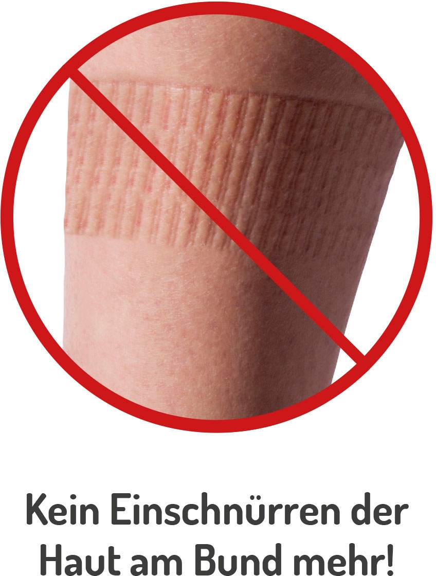 Fussgut Diabetikersocken »Venenfreund Kniestrümpfe mit Airchannel Fussbelüftung« 2 Paar tlg. verstärkte Fusspolsterung, weiter Bund, Druckentlastung, bequemer Bund