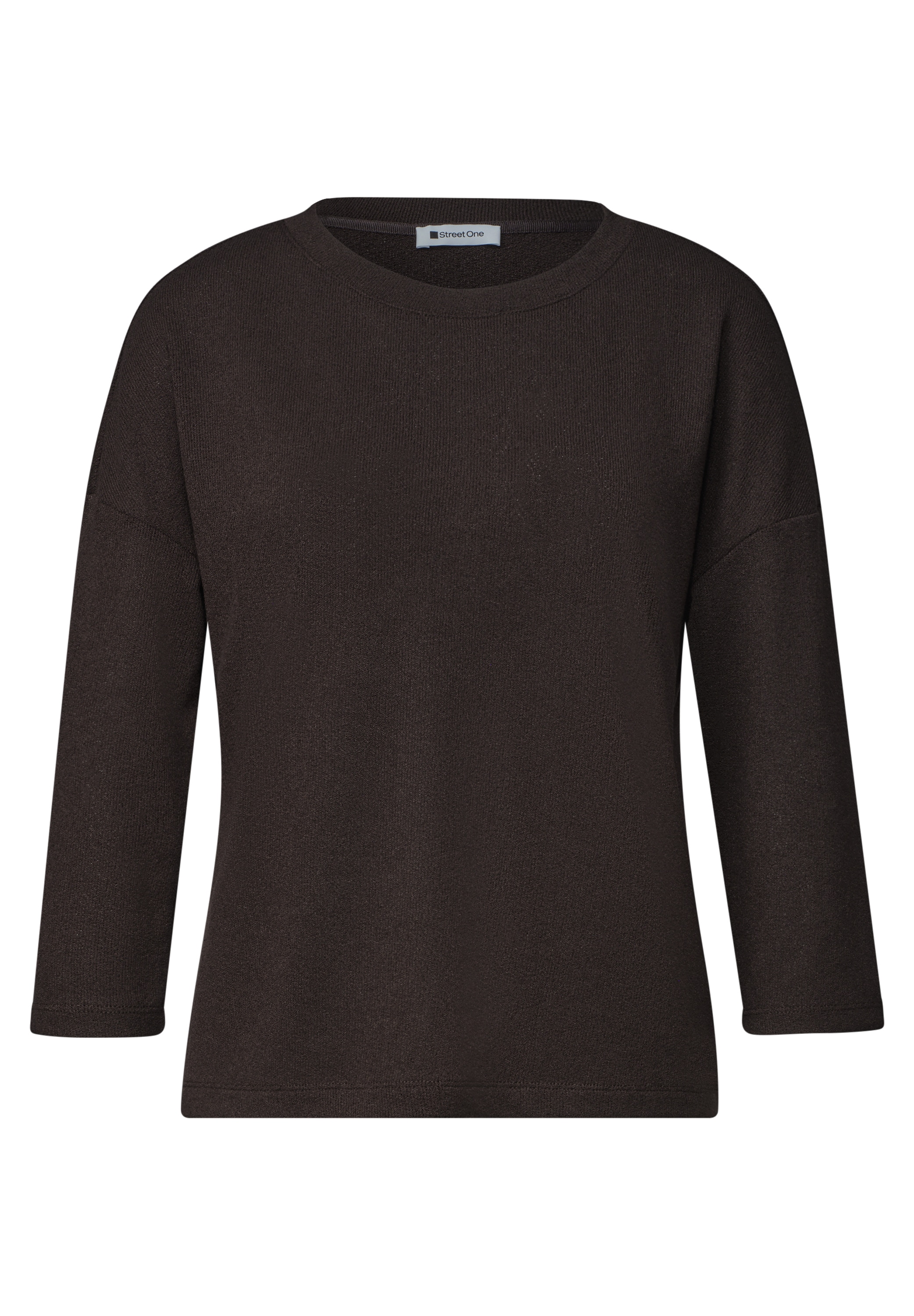 STREET ONE Pull à manches 3/4 T-shirt à manches 3/4 aspect tricot