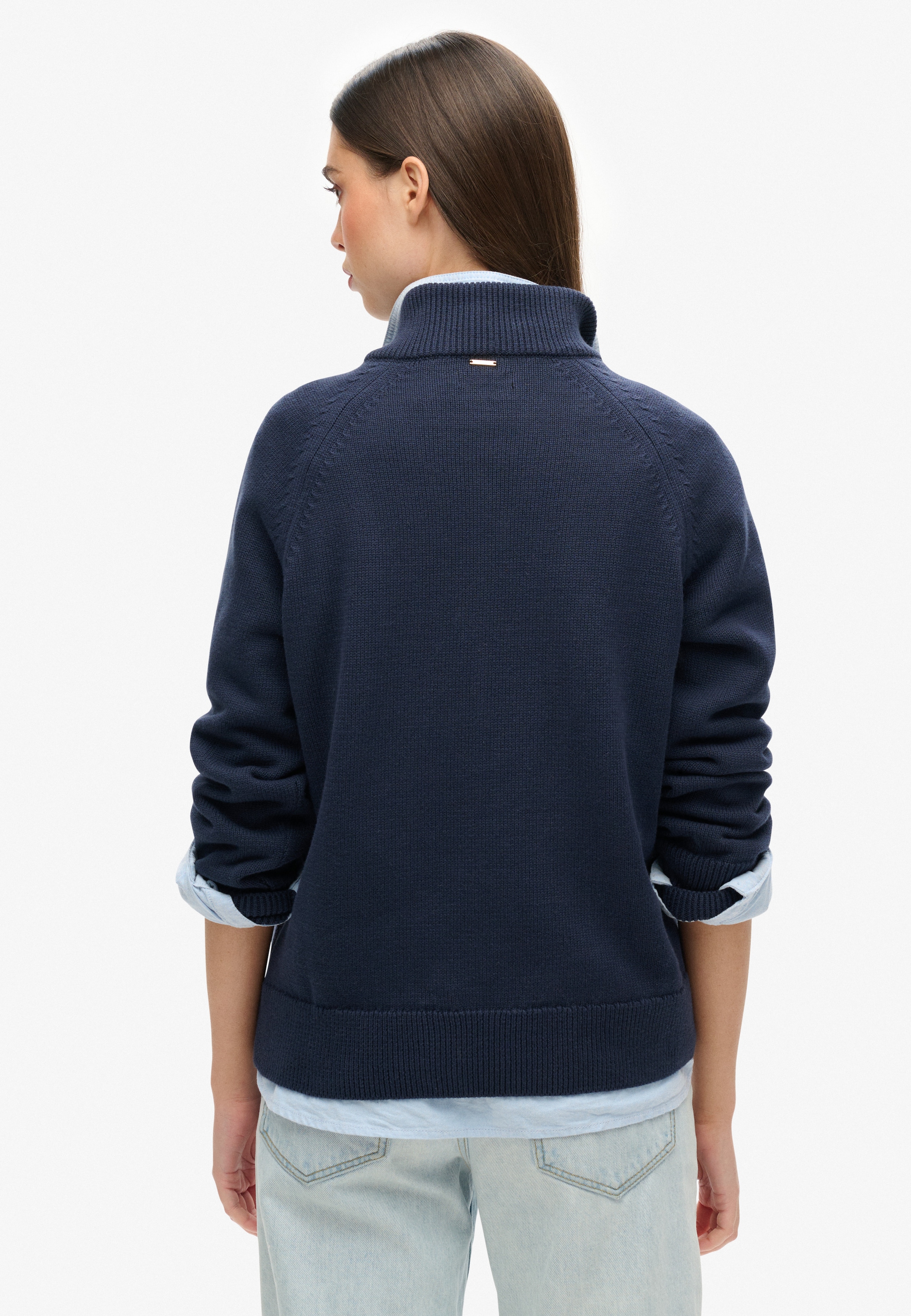 Superdry Troyer »CLASSIC COTTON KNIT HALF ZIP« Baumwolle