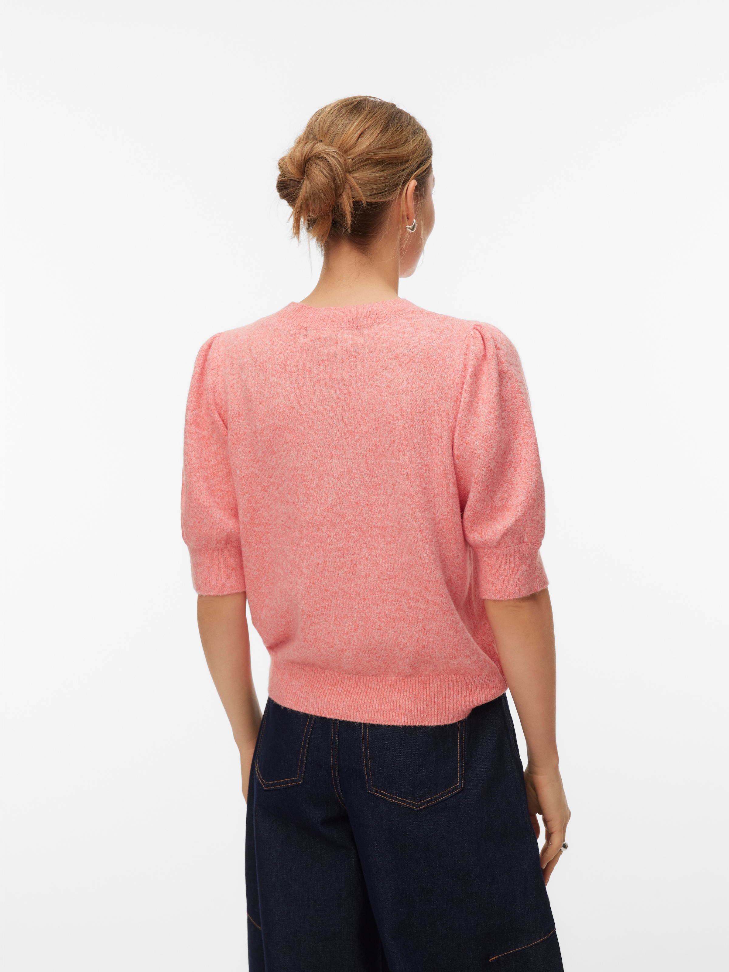 Vero Moda Pull à col rond »VMDOFFY 2/4 O-NECK PULLOVER GA NOOS« mit kurzen Puffärmeln