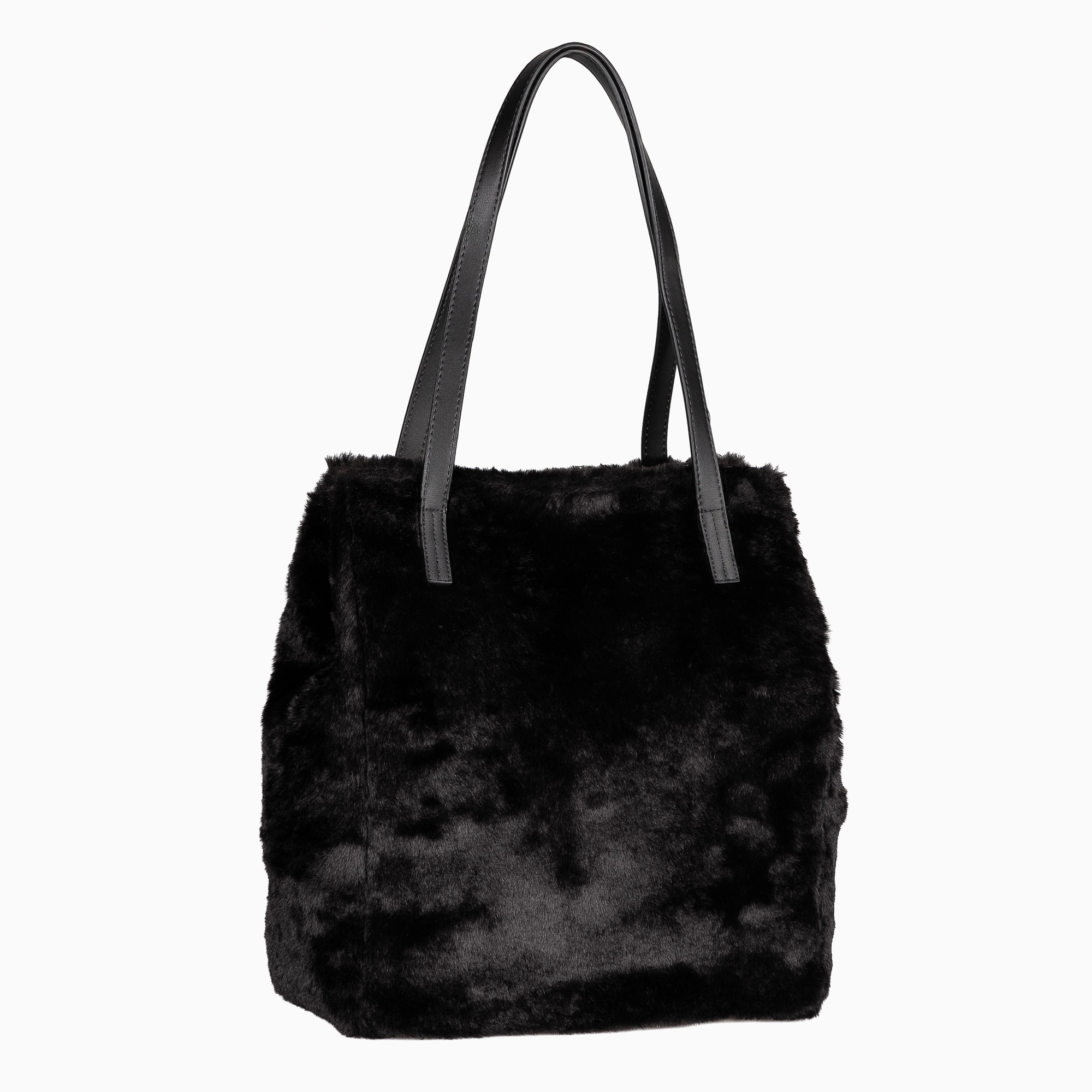 TOM TAILOR Denim Shopper »Arona Cosy« Damen Schultertasche, im Fellimitat-Look
